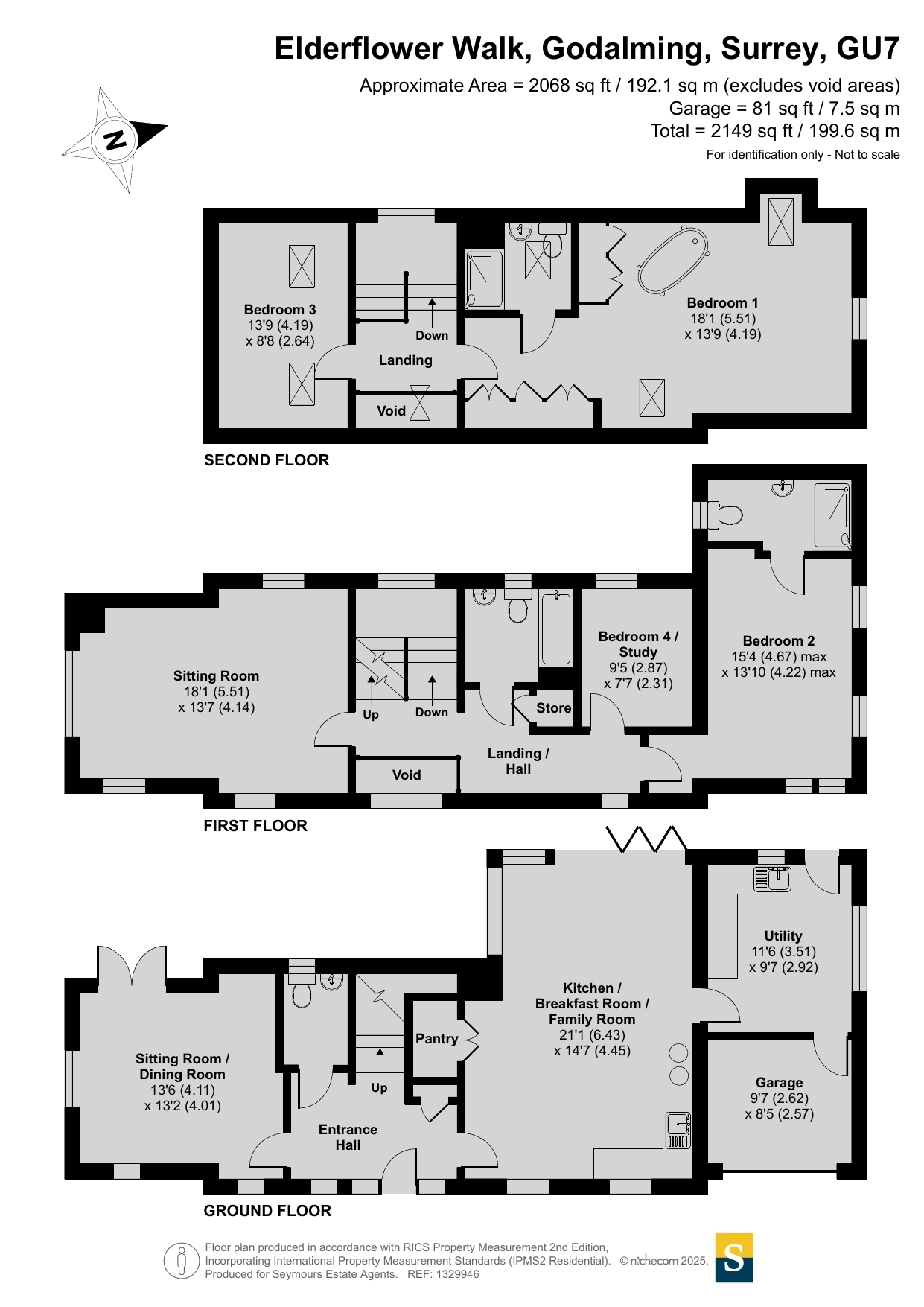 Elderflower Walk, Godalming, Surrey, GU7 floorplan