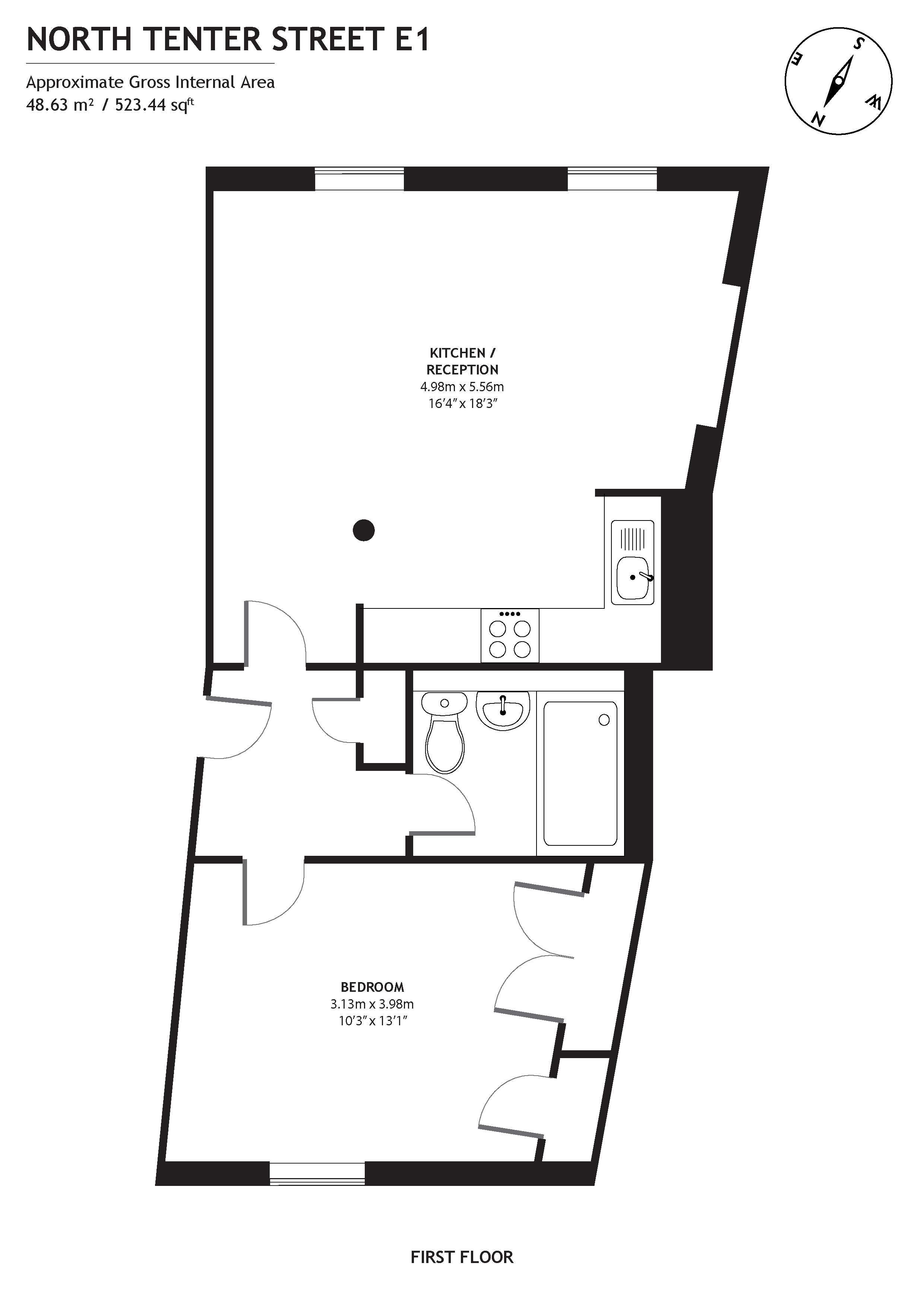 Flat 3, 18, North Tenter Street, London floorplan