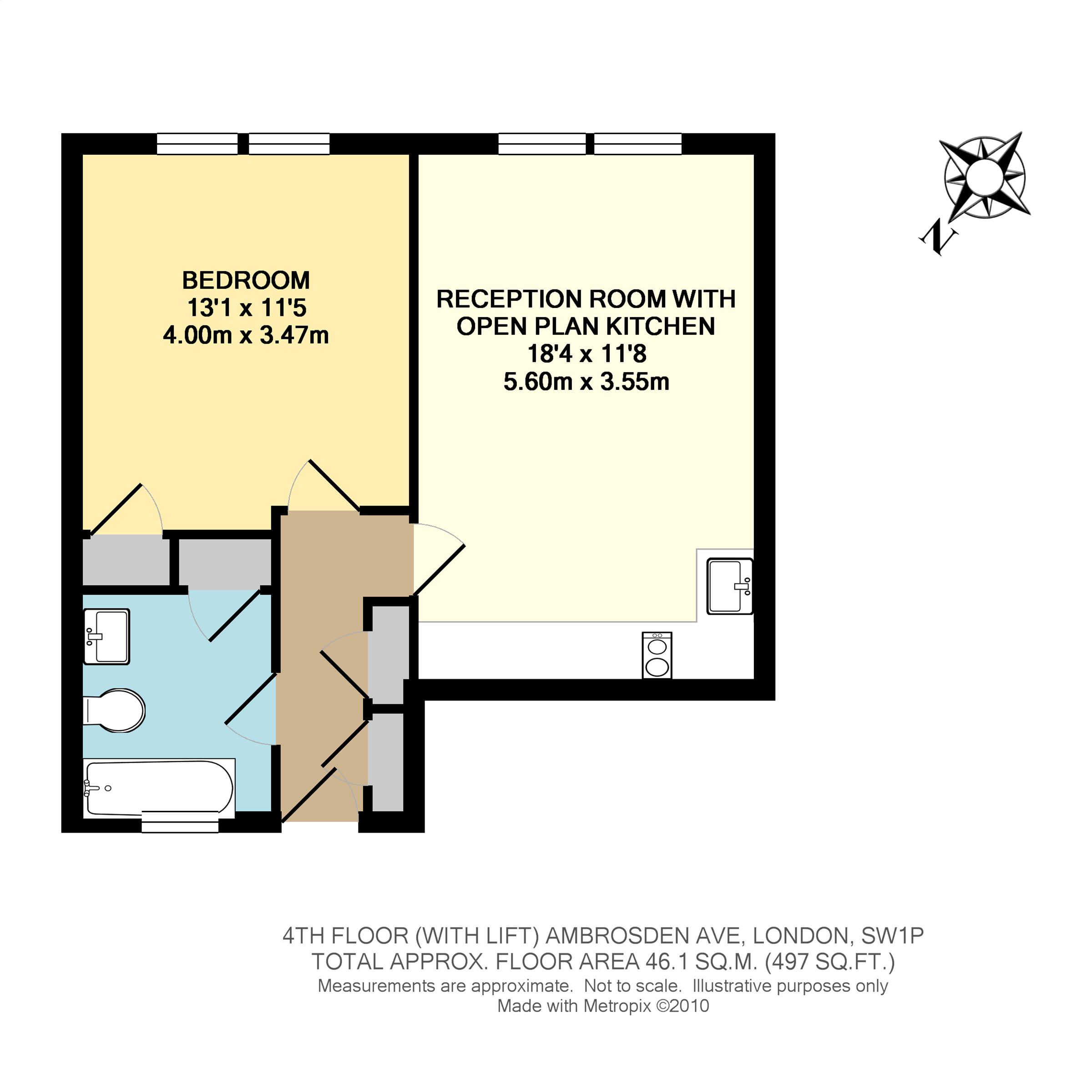 1 Bedrooms Flat to rent in 1 Ambrosden Ambrosden Avenue, Westminster SW1P