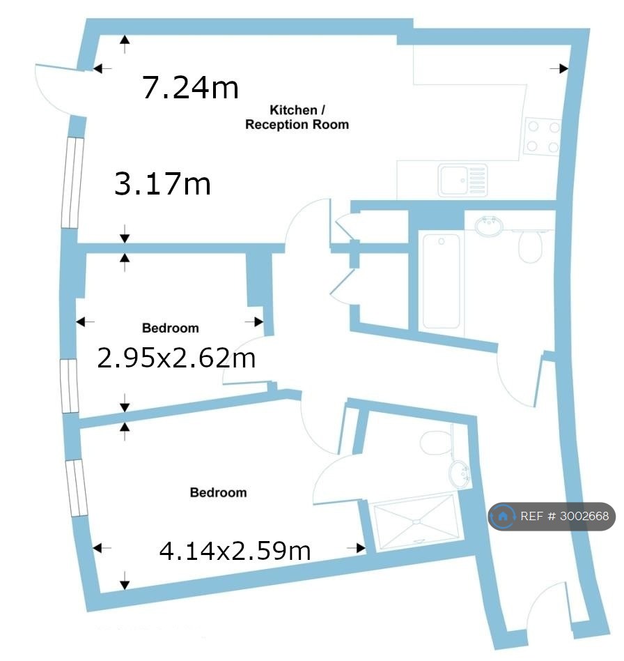 Flat  Palladian Court, Cabot Close, Croydon floorplan