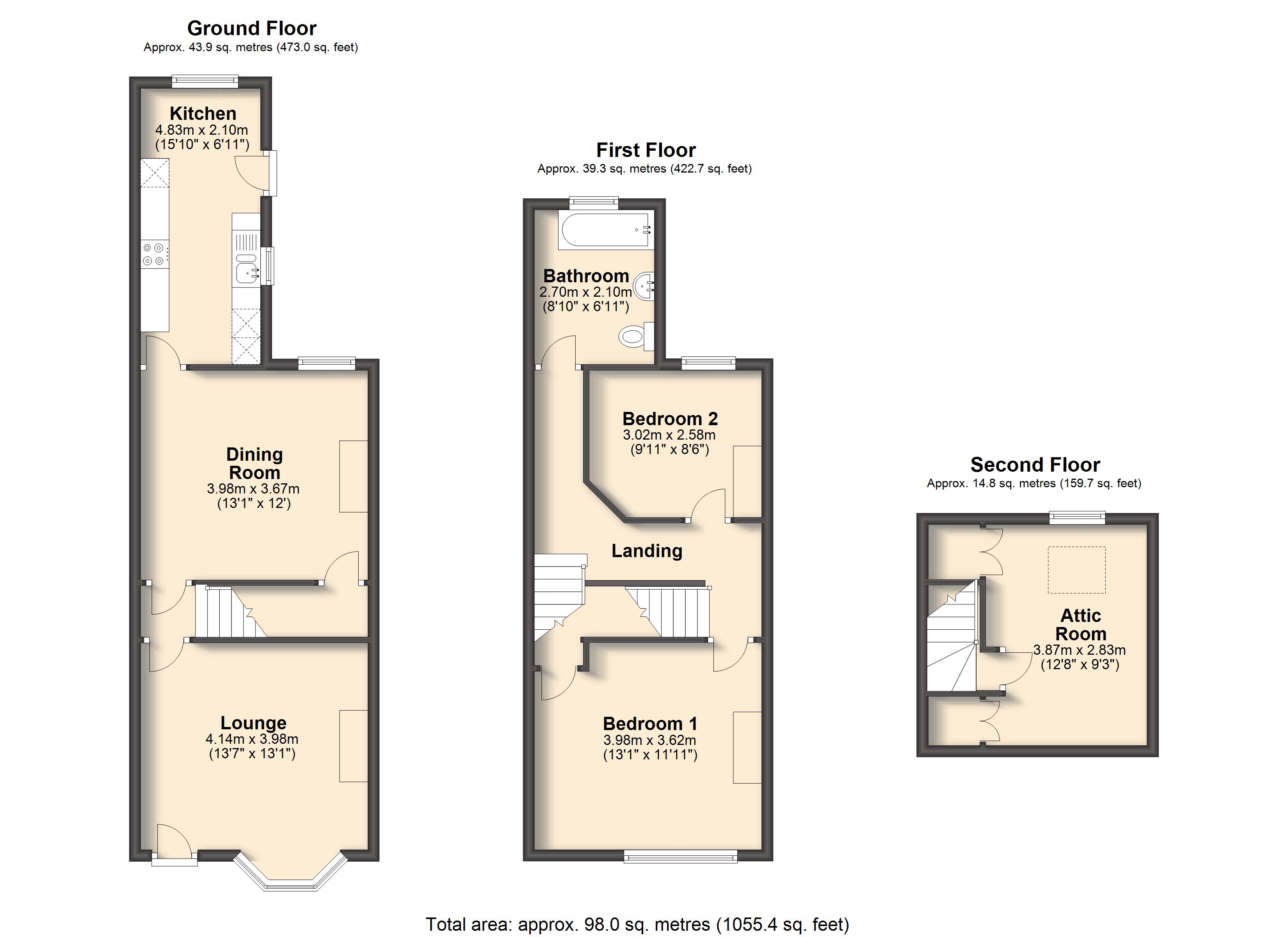 2 Bedrooms Semi-detached house for sale in Tapton View Road, Chesterfield S41