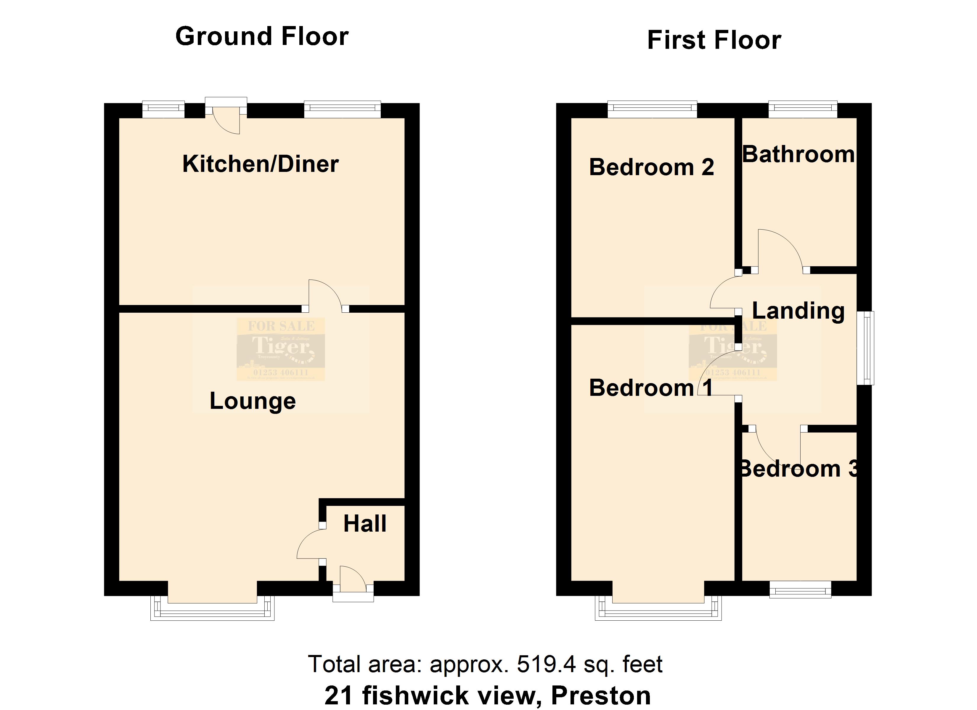 Fishwick View, Preston PR1, 3 bedroom end terrace house for sale