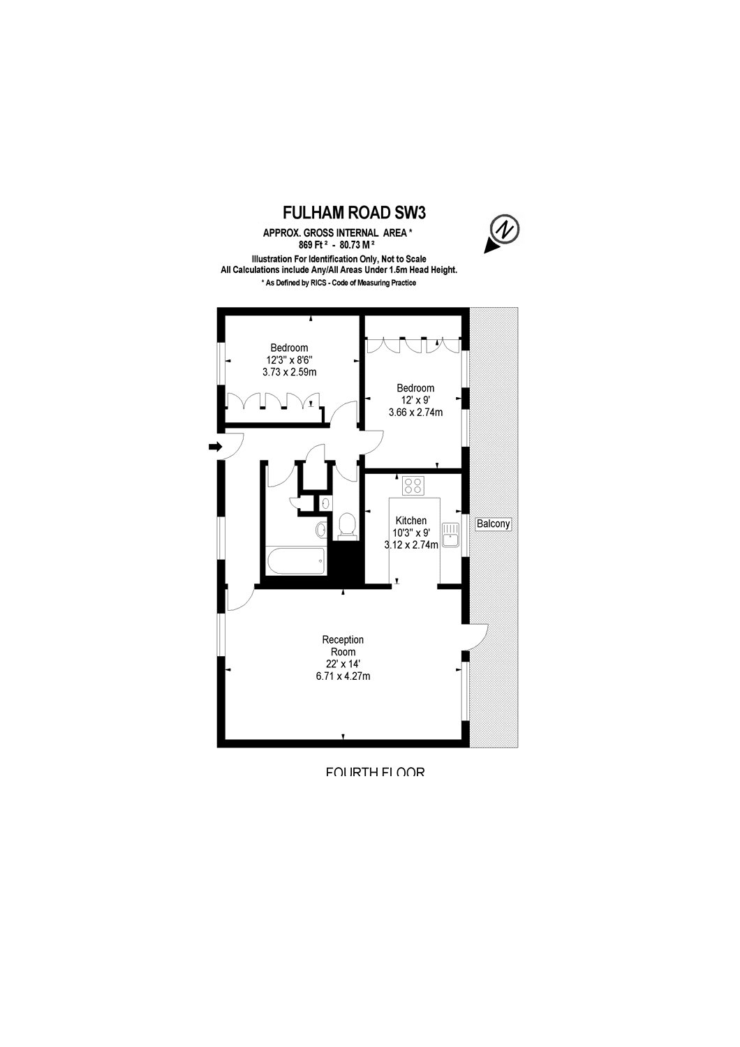2 Bedrooms Flat to rent in Fulham Road, London SW3