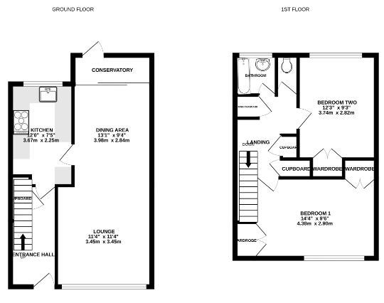 146, Caswell Close, Farnborough floorplan
