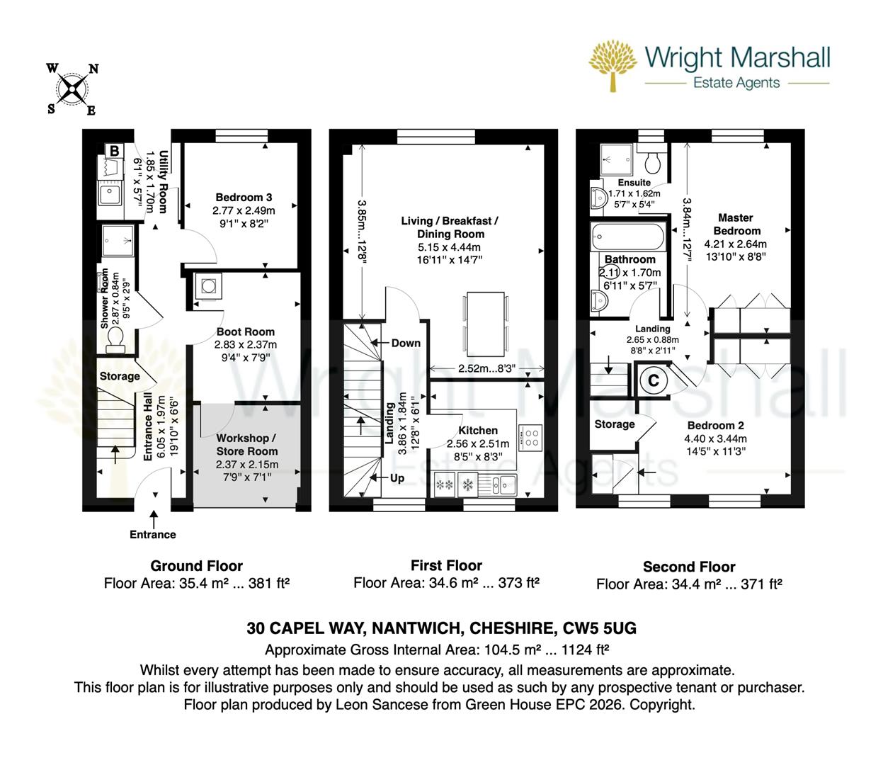 30, Capel Way, Nantwich floorplan