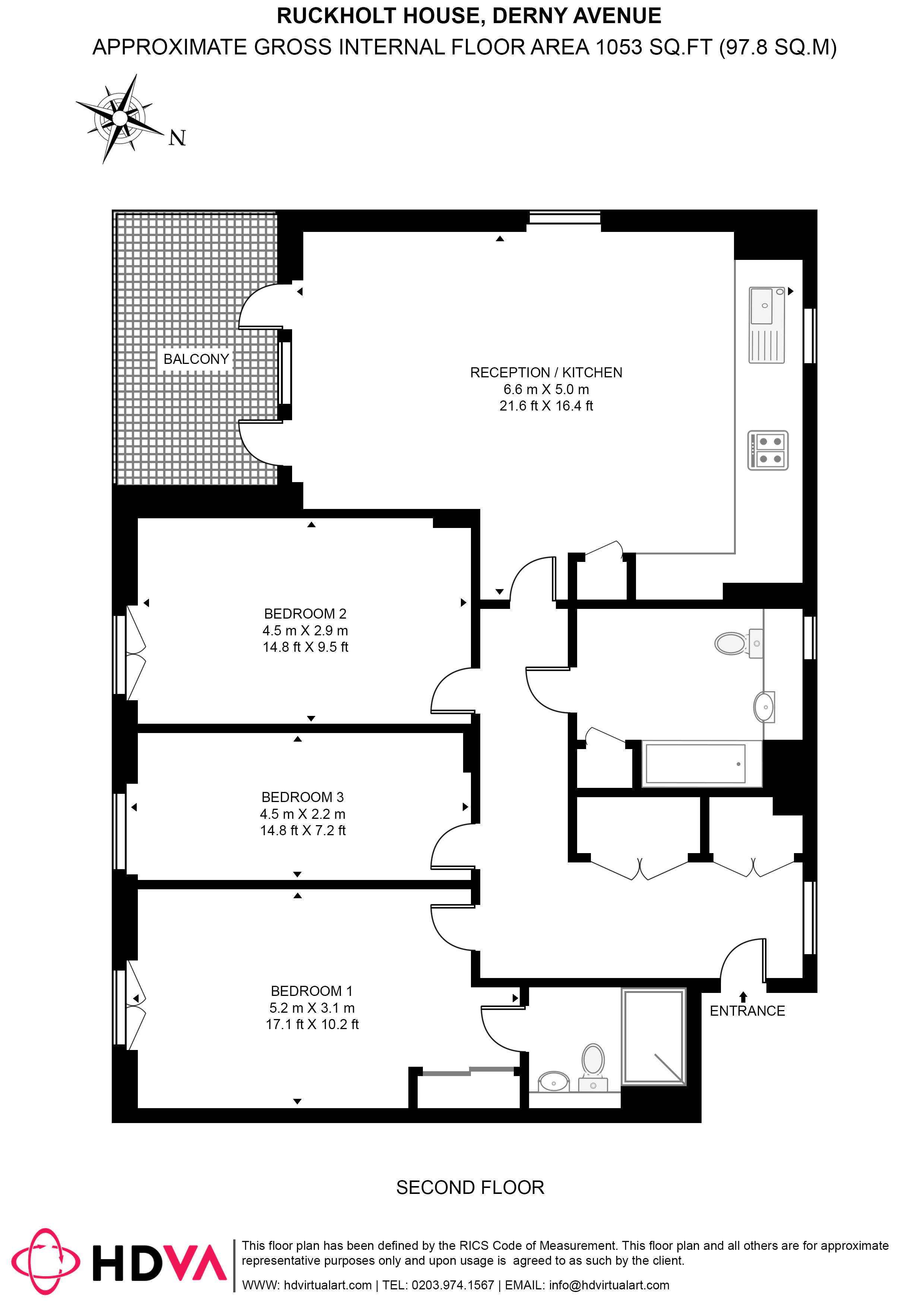 8, Ruckholt House, 15, Derny Avenue, London floorplan
