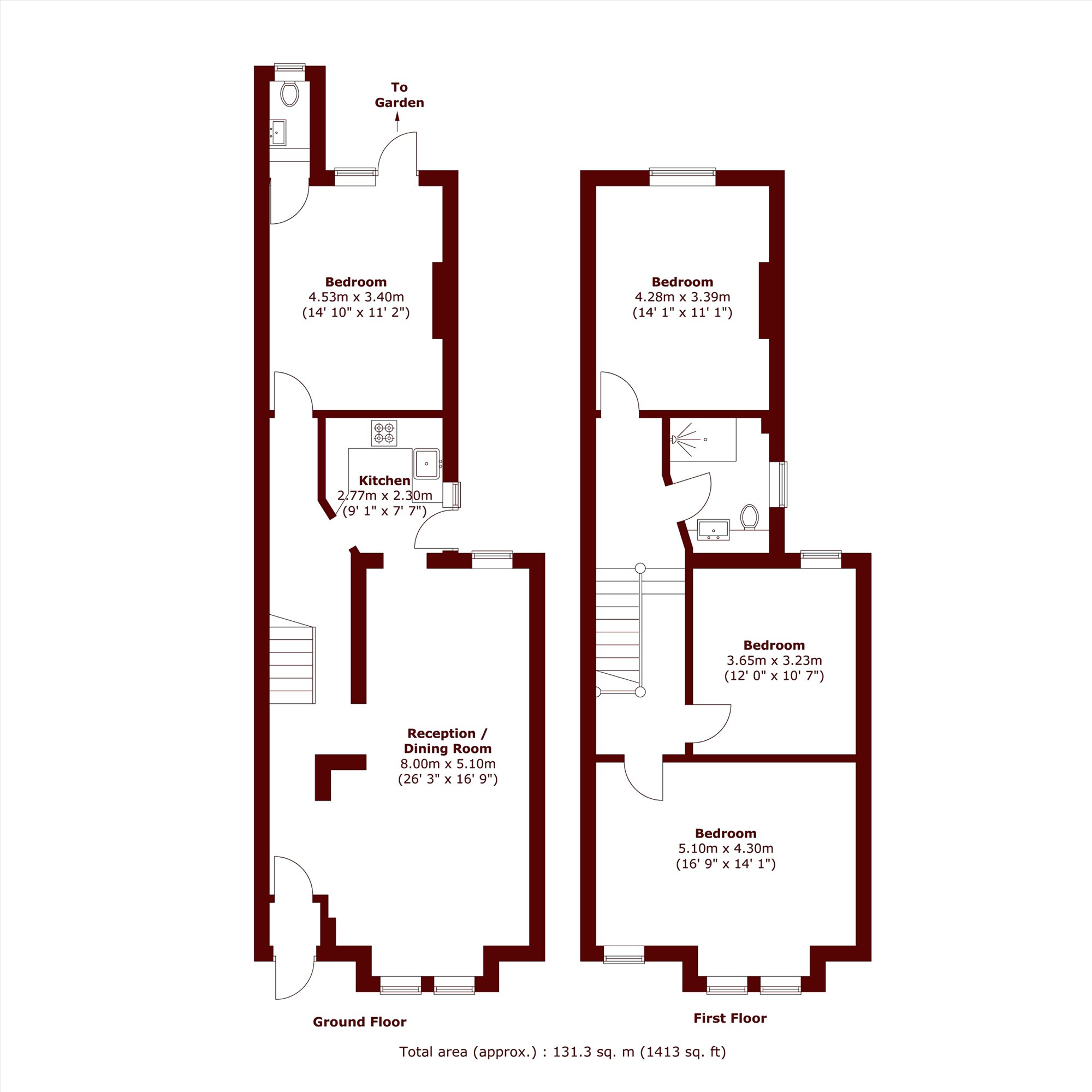 14, Ashford Road, London floorplan