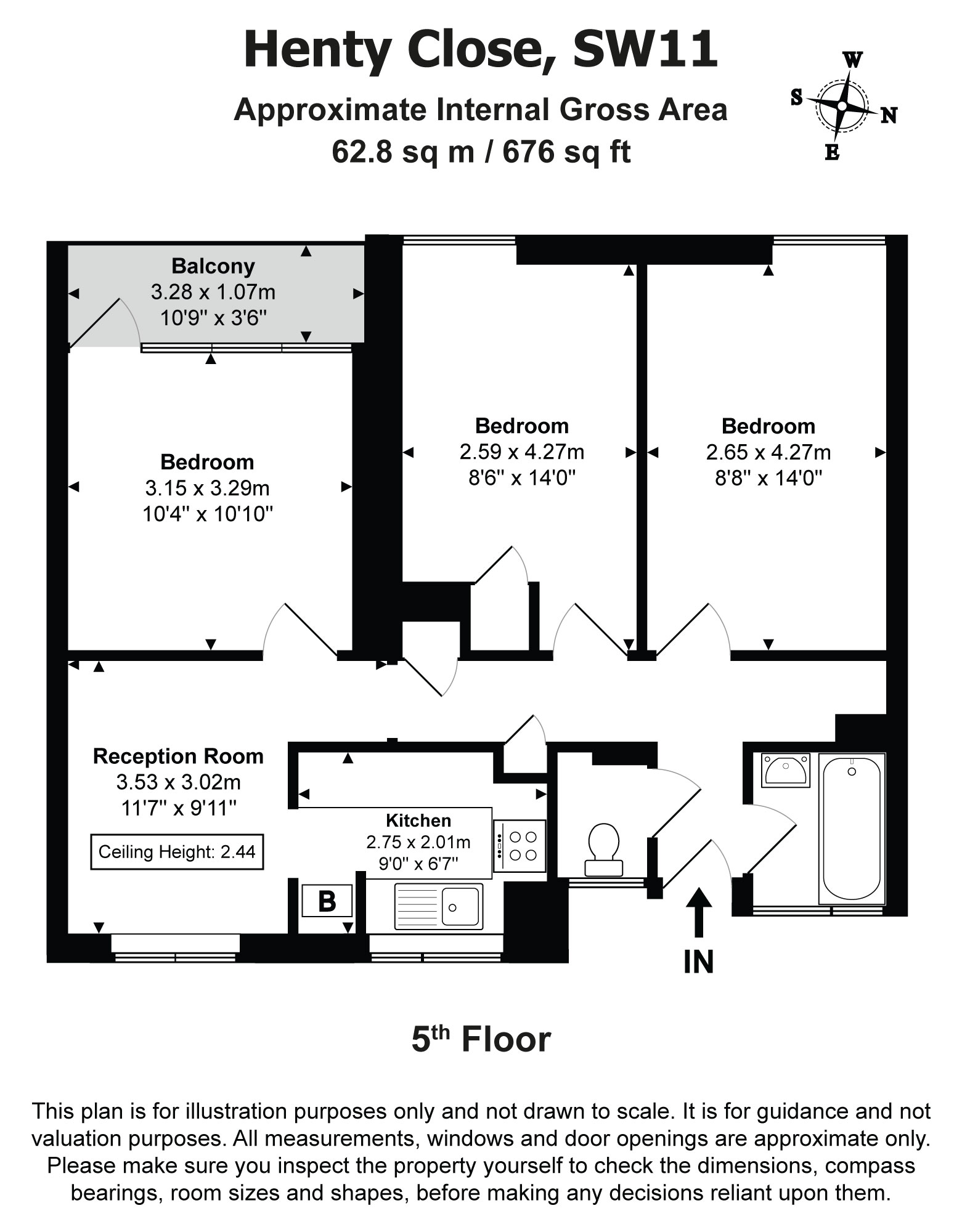 36, Henty Close, Wandsworth floorplan