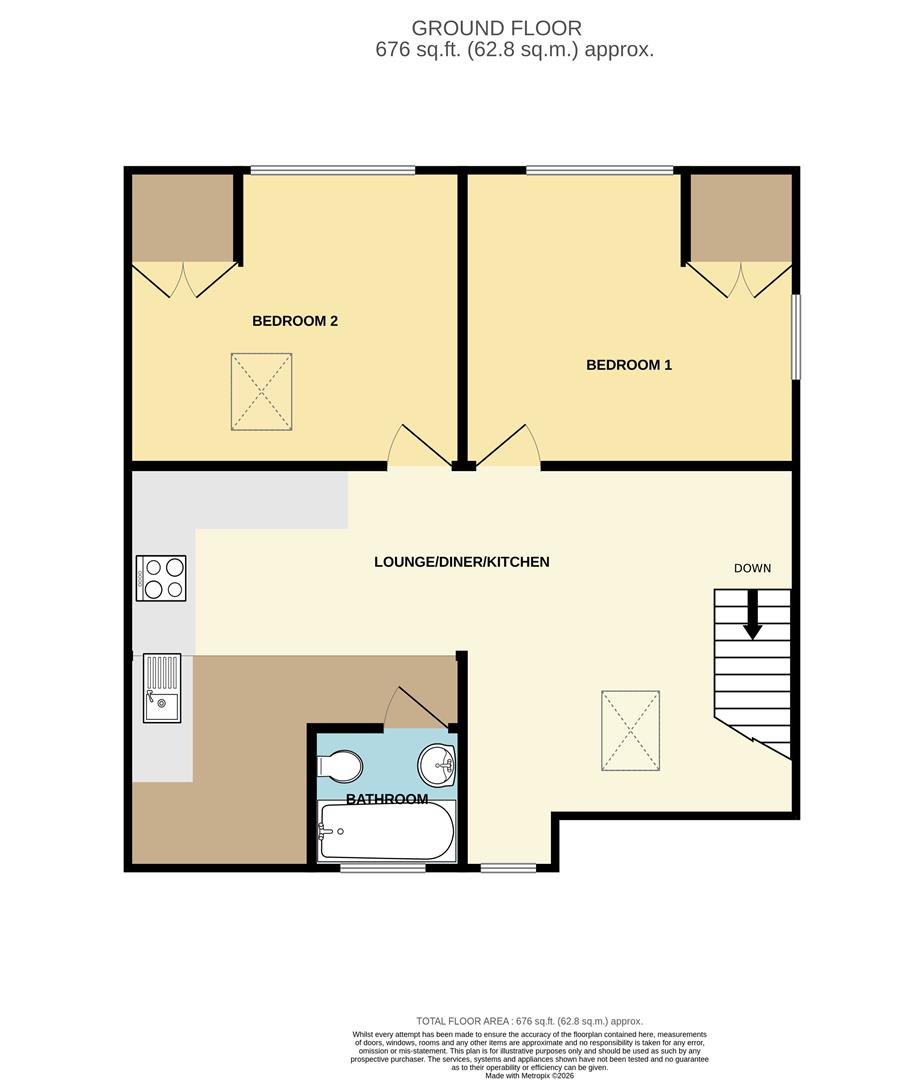1A, The Square, Castleford floorplan