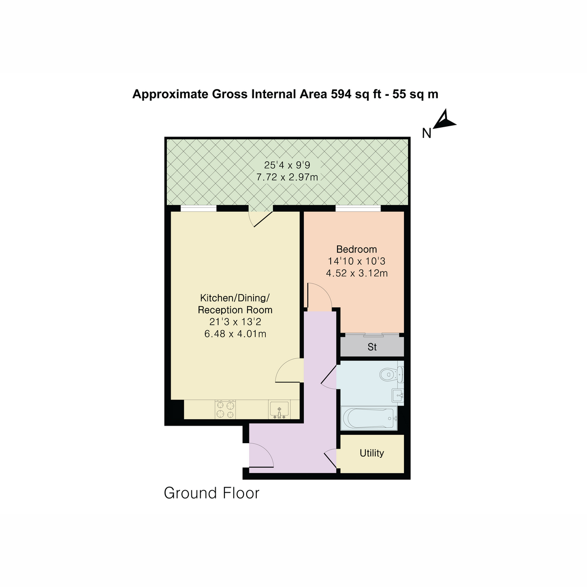 Flat 7, Rose Court, Baltic Avenue, Brentford floorplan