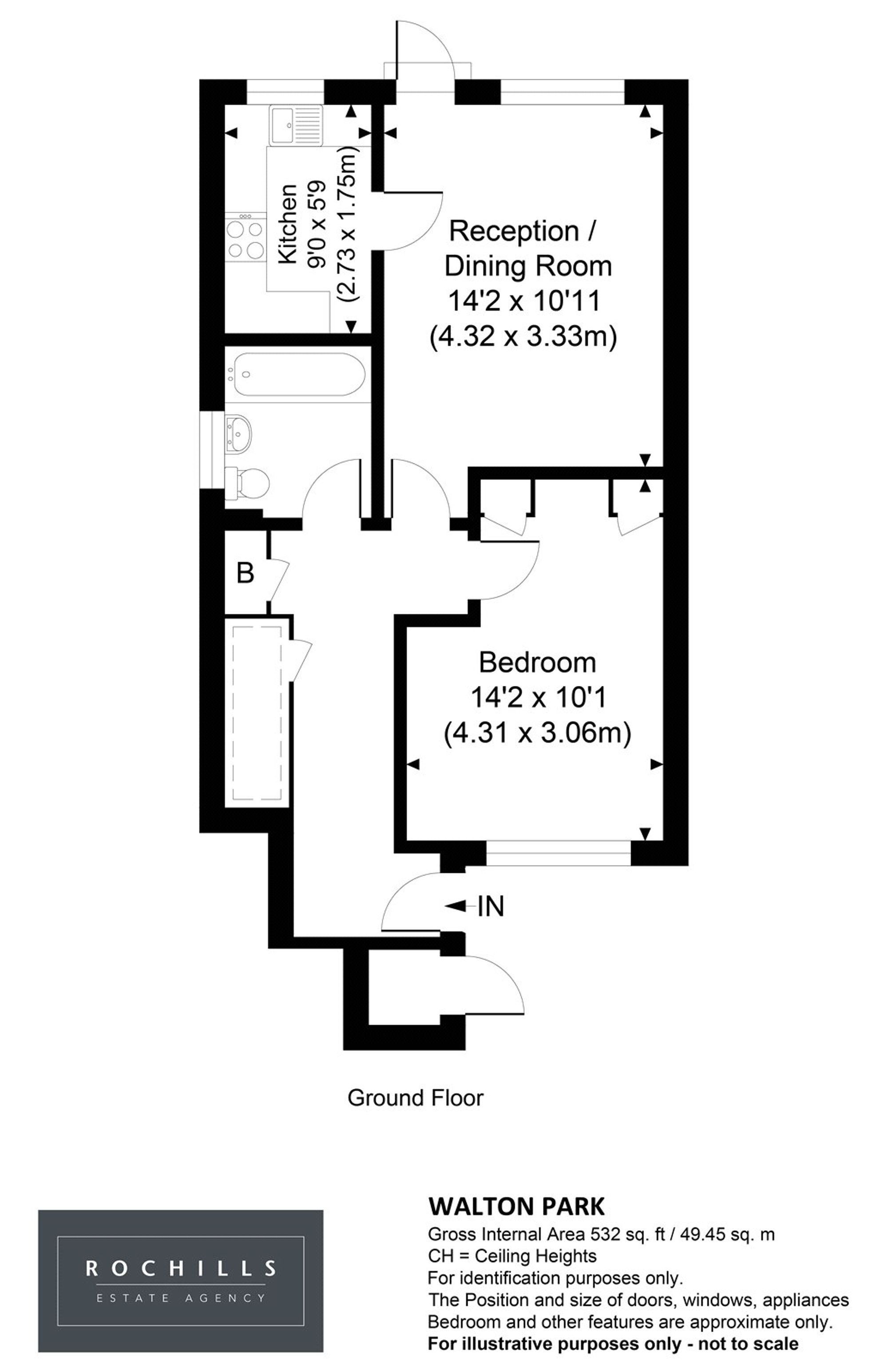 90 Walton Park, Walton-On-Thames floorplan
