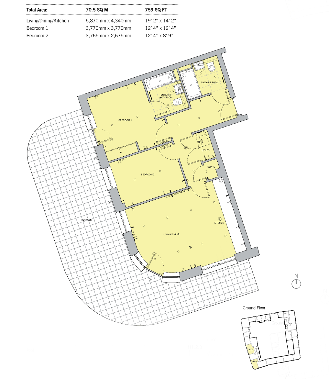 2 Maltby House, 2 Ottley Drive, London floorplan
