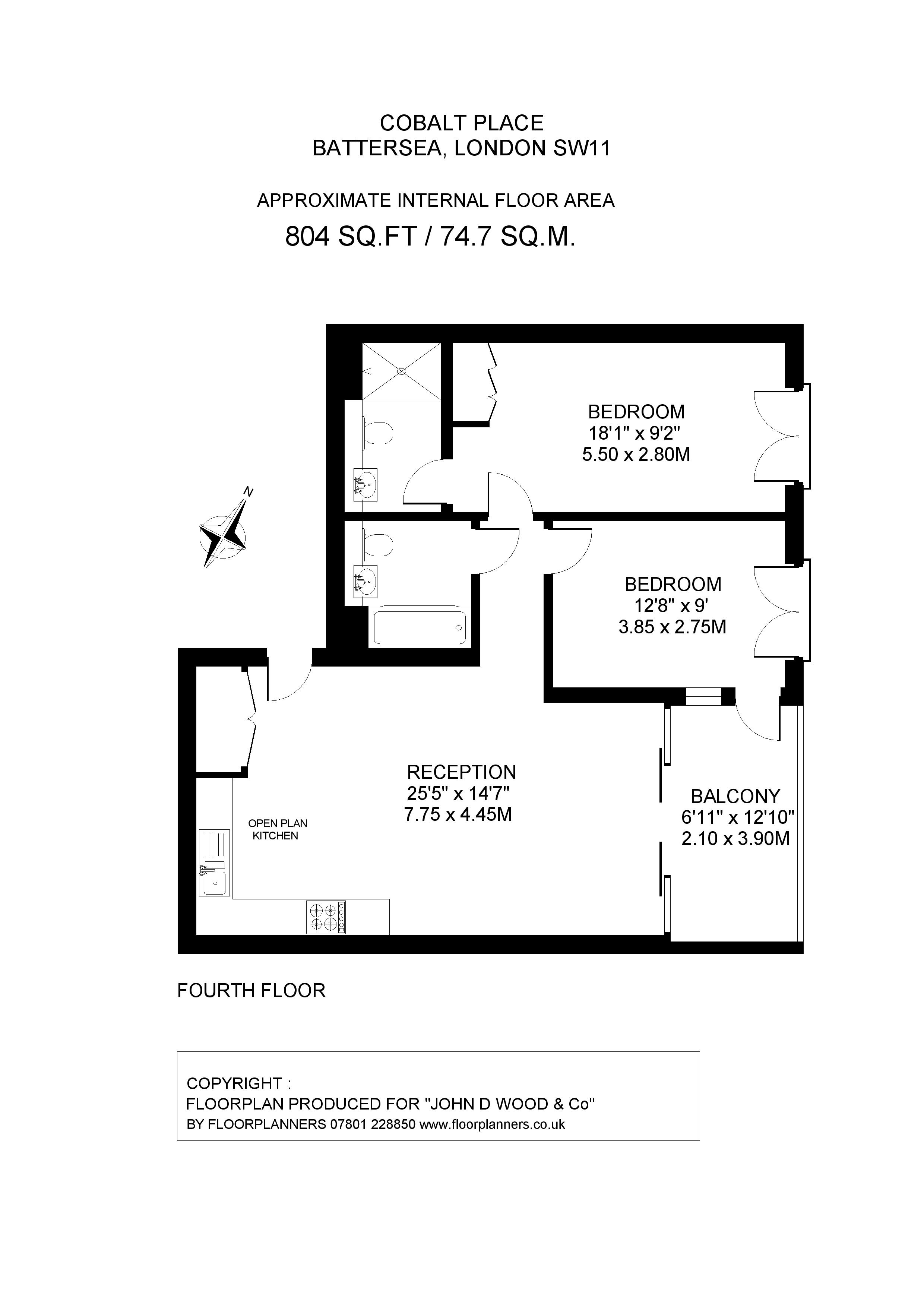 95, Cobalt Place, London floorplan