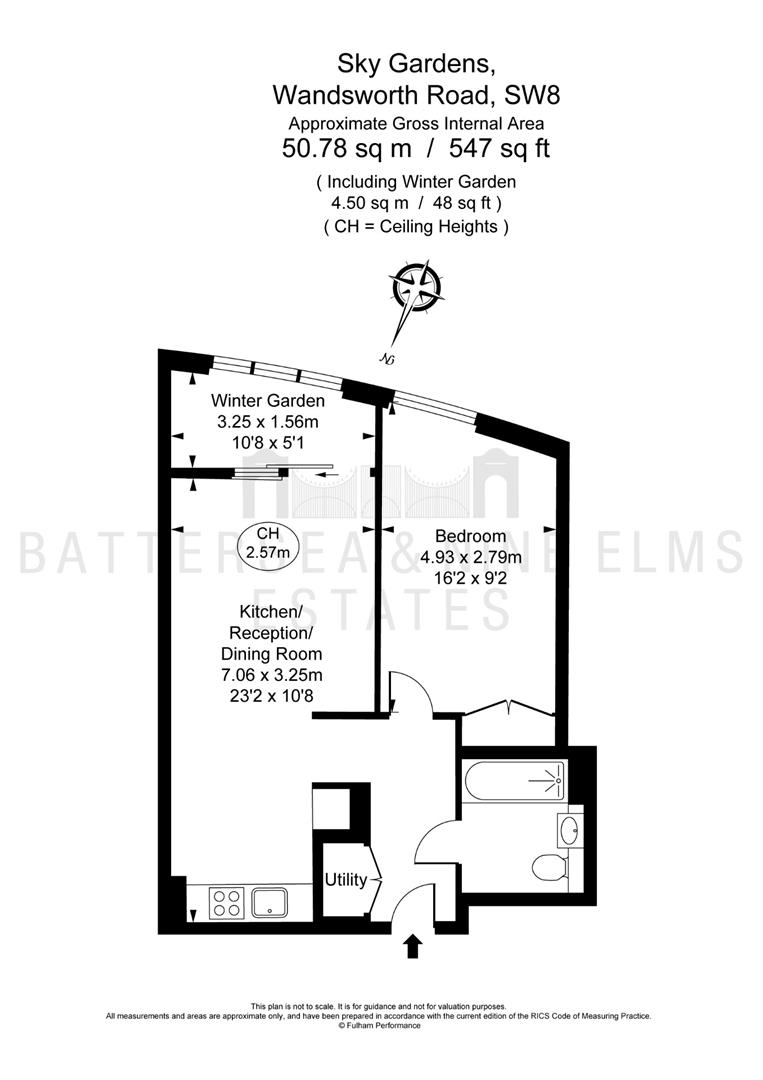 1402 Sky Gardens, 155 Wandsworth Road, London floorplan