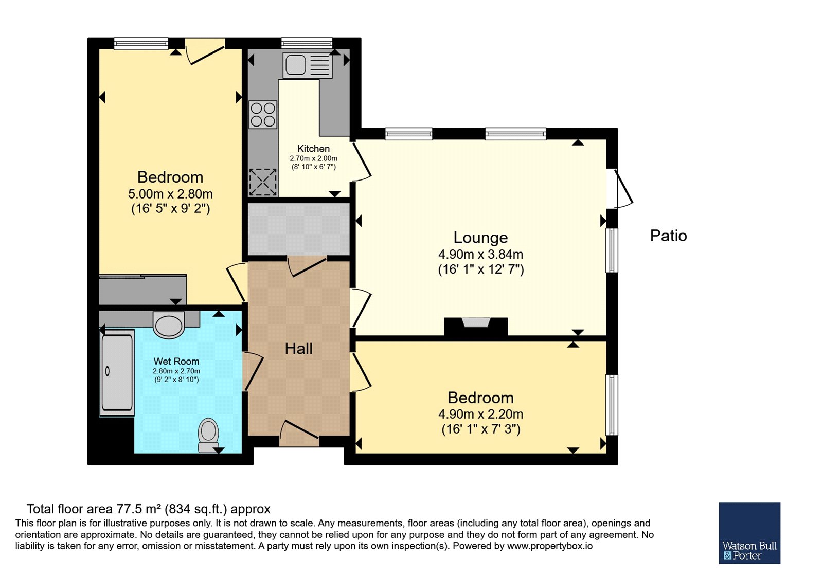 Flat 4 Somers Brook Court,, Foxes Road, Isle of Wight floorplan