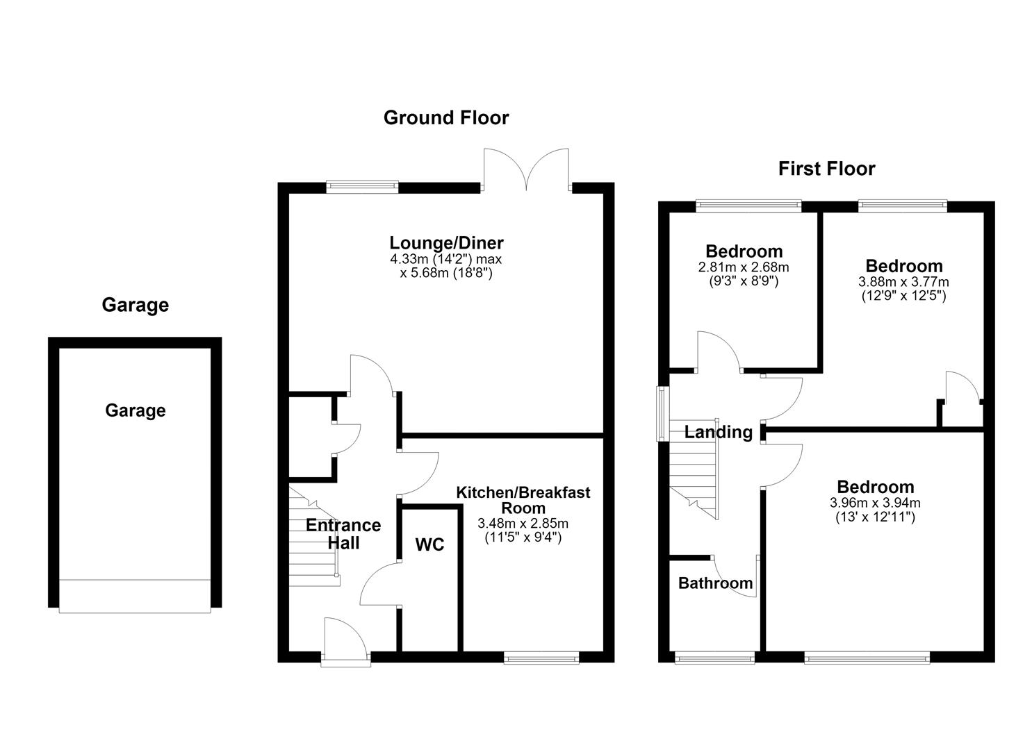 34, Halt Drive, Linford floorplan