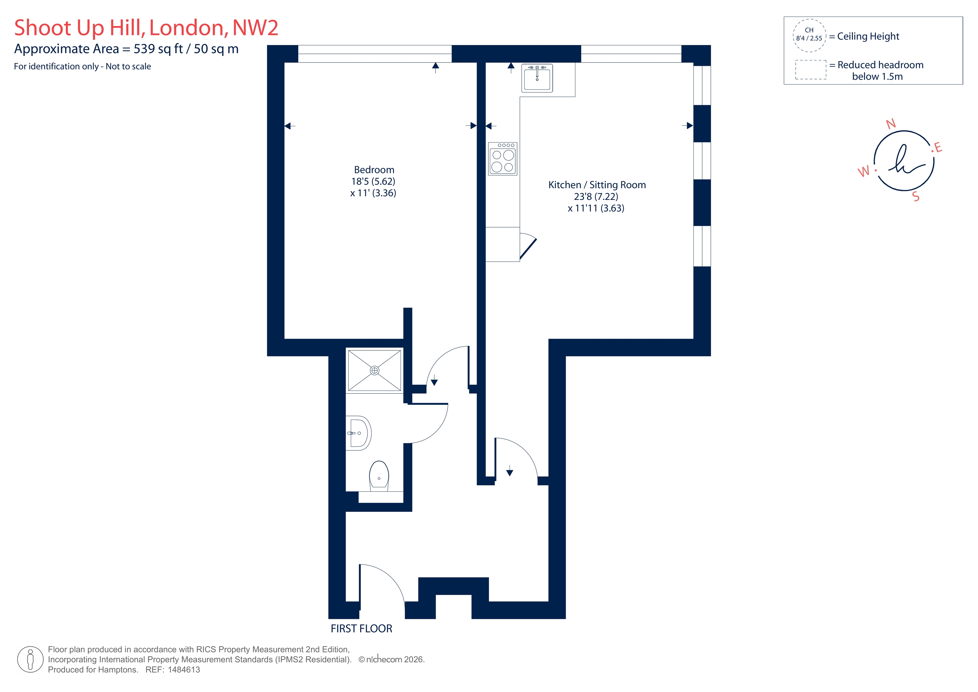 Flat 5, 96-98, Shoot Up Hill, London floorplan