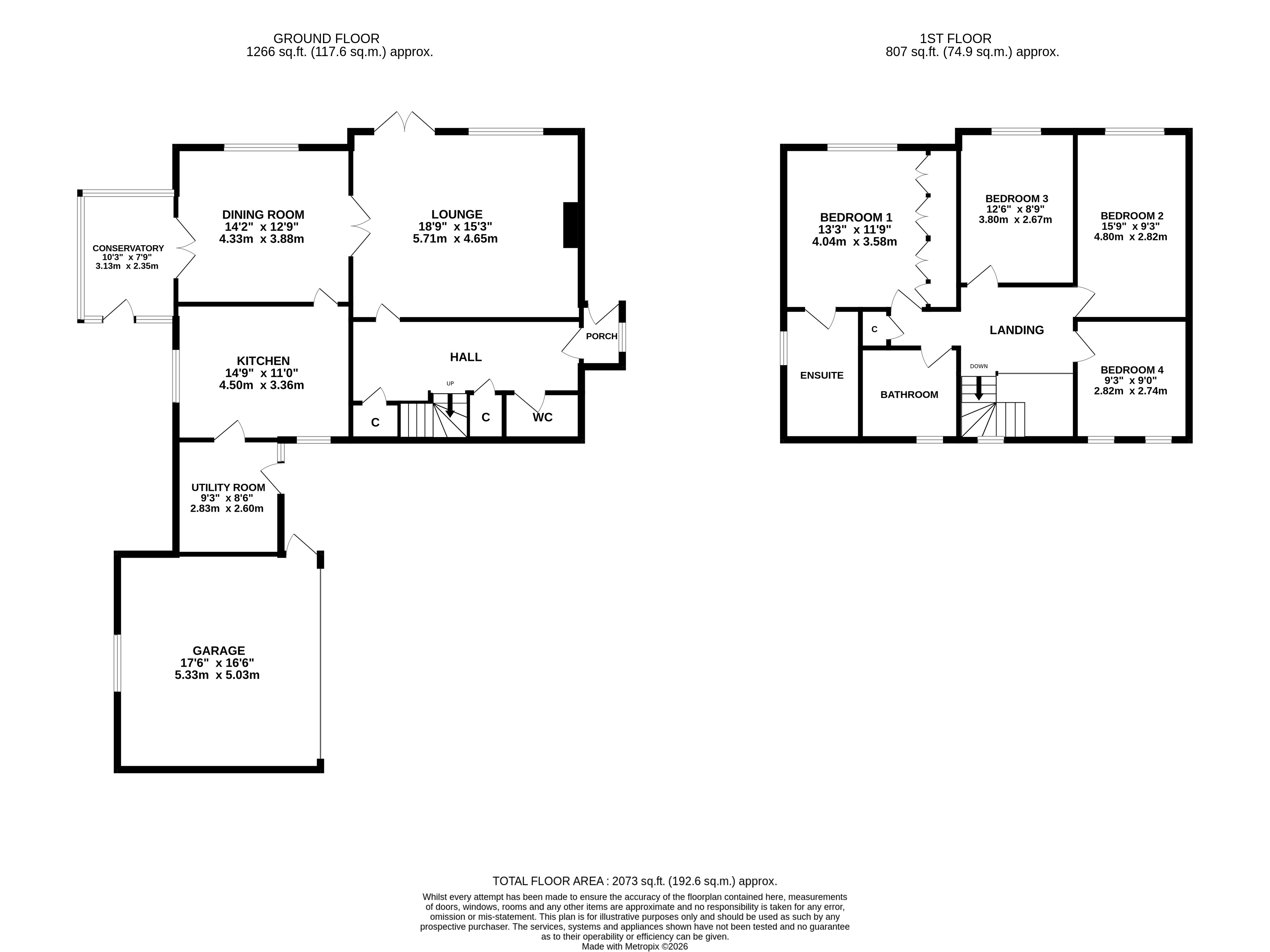 1, Lister Croft, Skipton floorplan