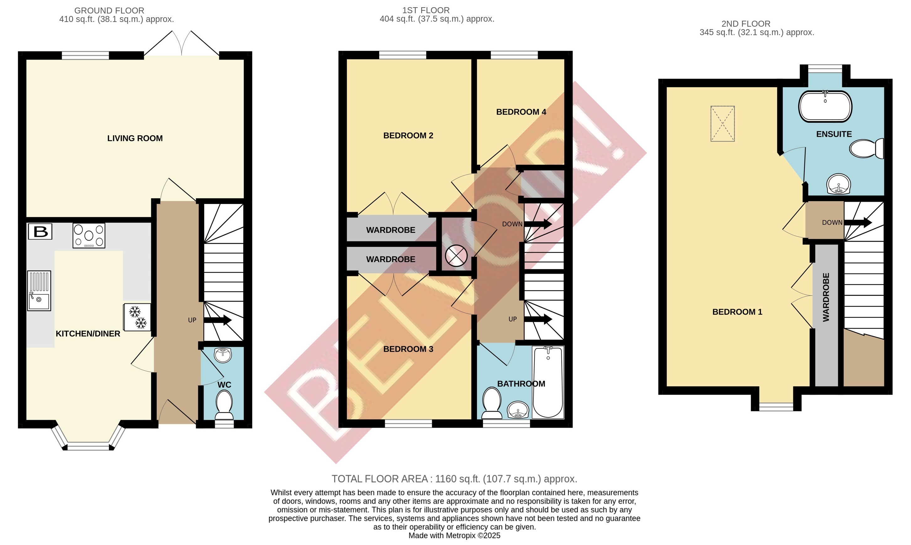 51, Orchard Way, Henlow floorplan