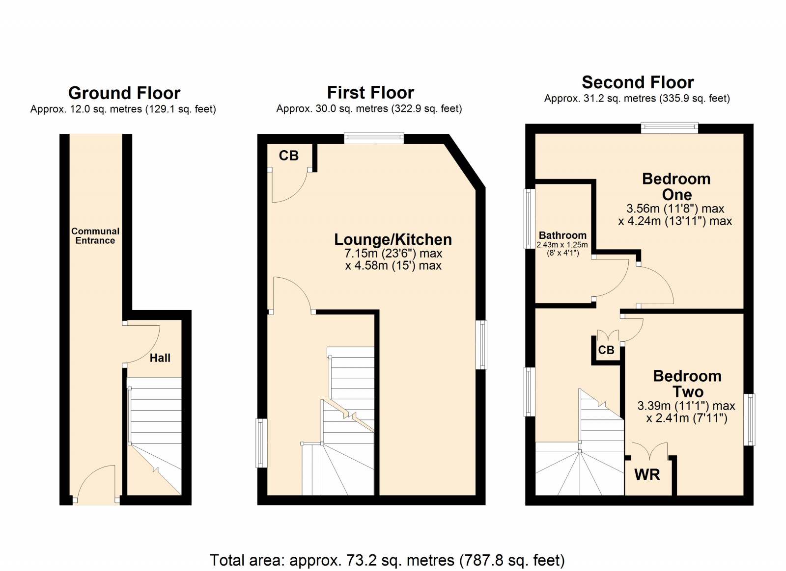 2 Potters Court, 66 Barton Street, Tewkesbury floorplan