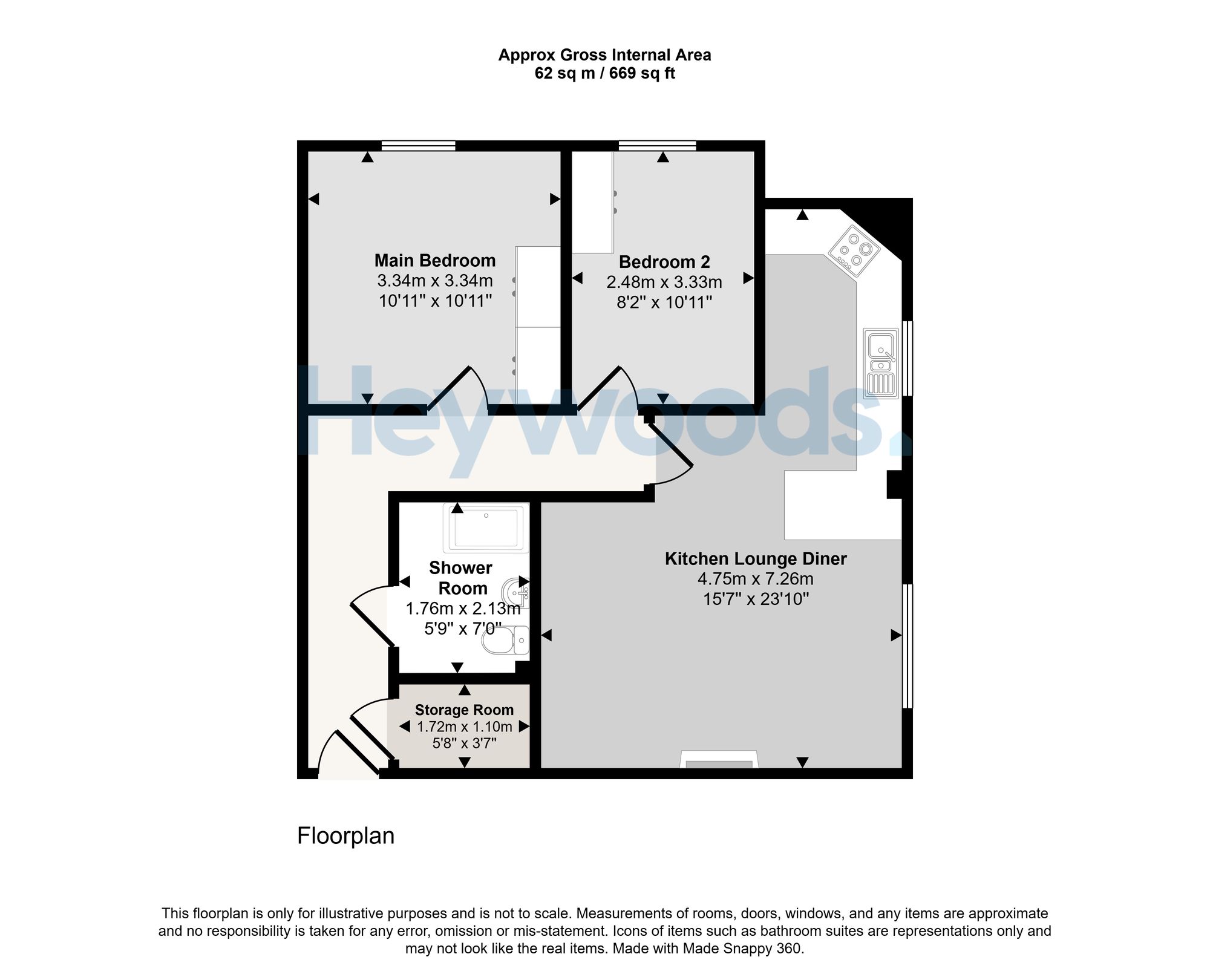 140 The Mill, Newcastle floorplan