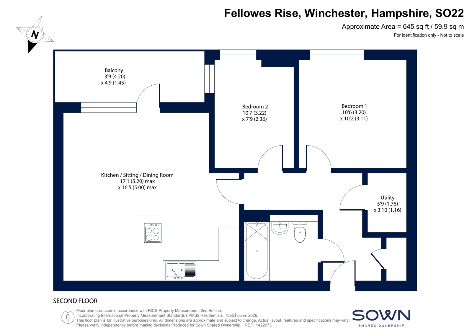SNG SO - 36 Percival House,, Fellowes Rise, Hampshire floorplan