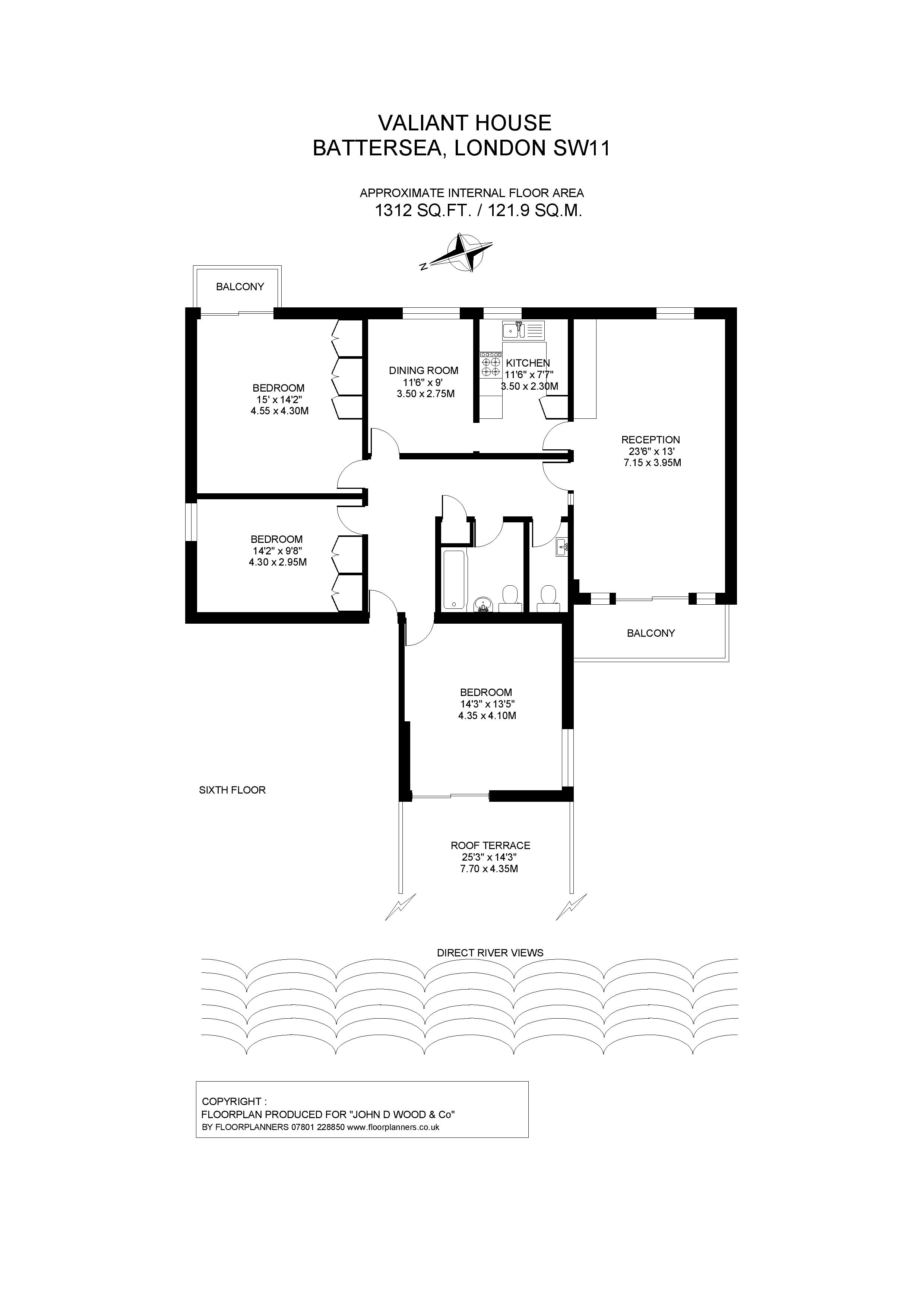 104, Valiant House, London floorplan