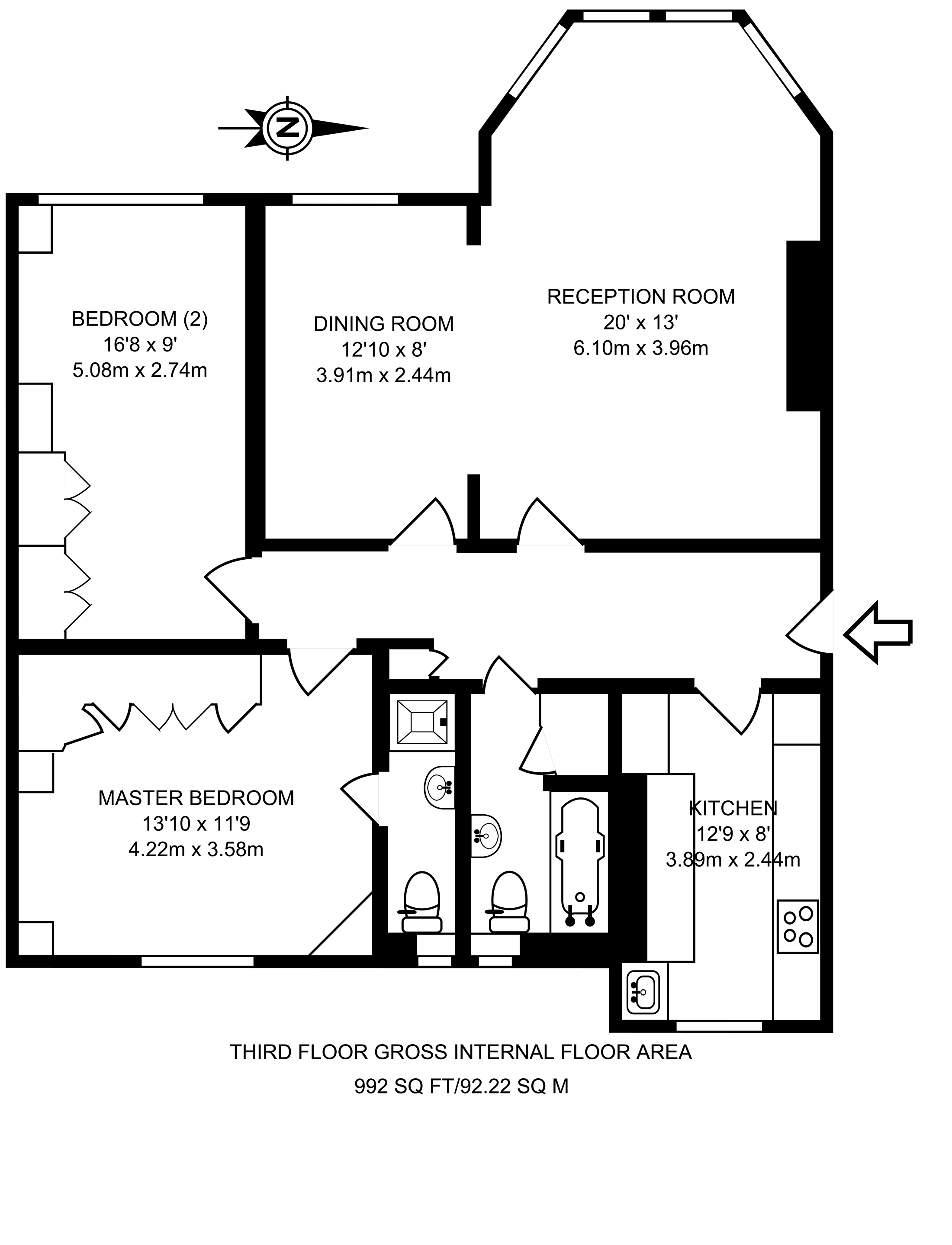 2 Bedrooms Flat to rent in Manor Fields, Putney, London SW15