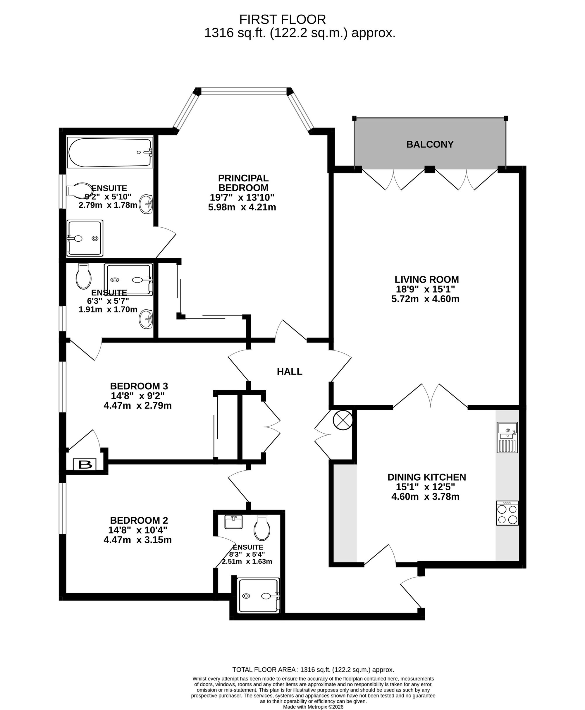 Apt 9, Oak Lawn, Wilmslow floorplan