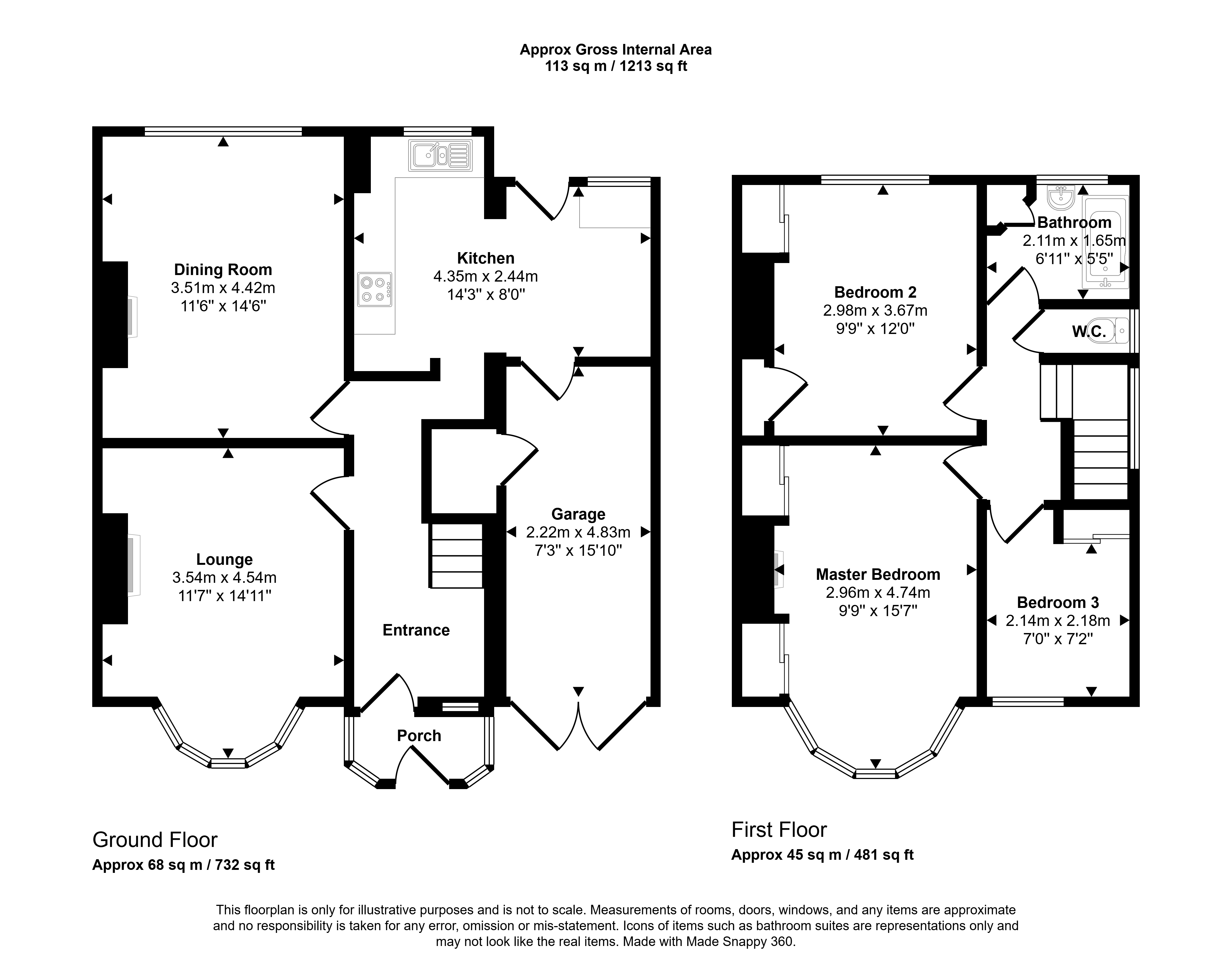 84, Marden Road South, Whitley Bay floorplan