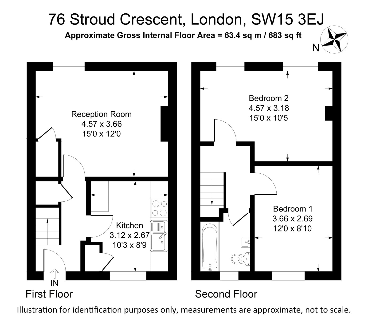 76, Stroud Crescent, London floorplan