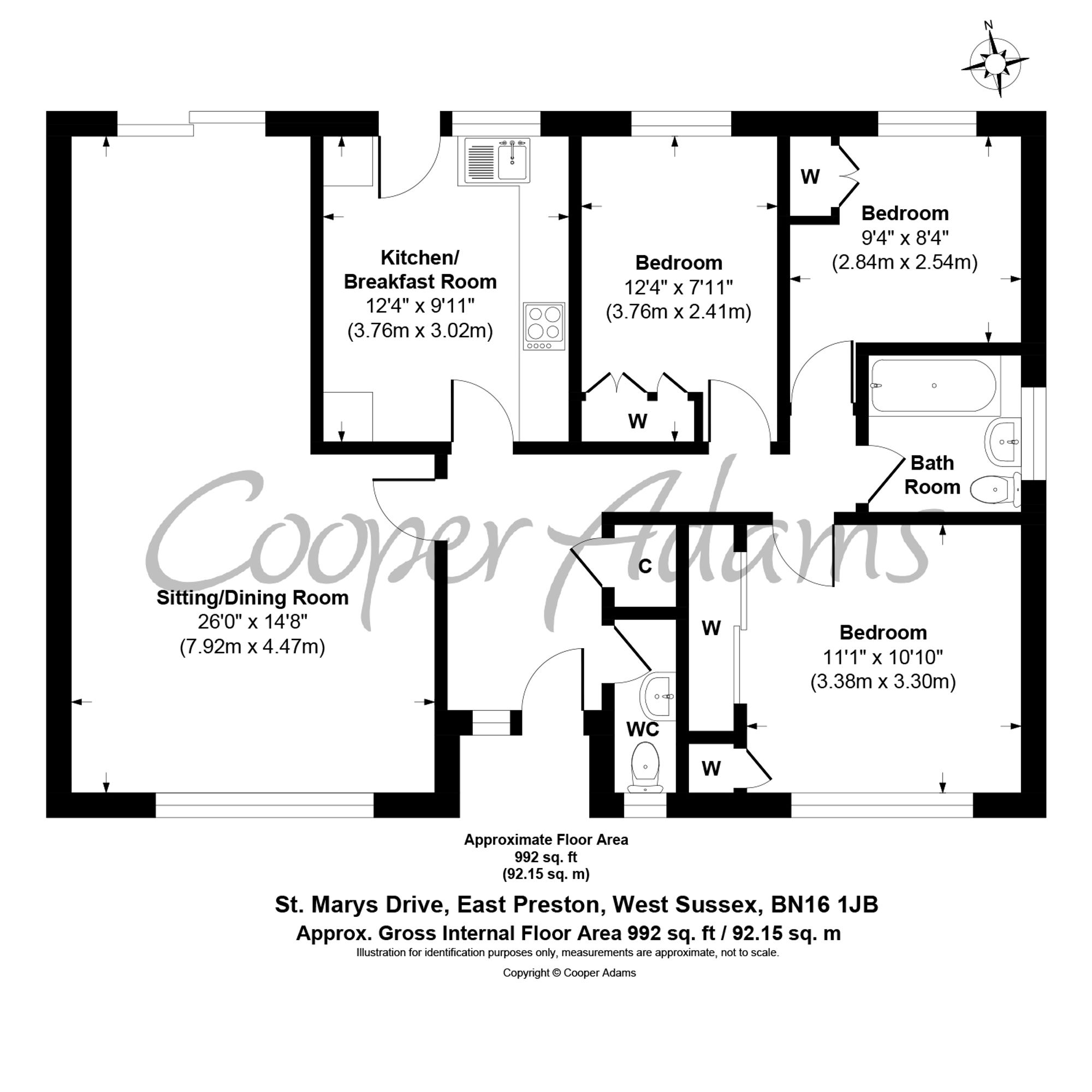 St. Marys Drive, East Preston, BN16 floorplan