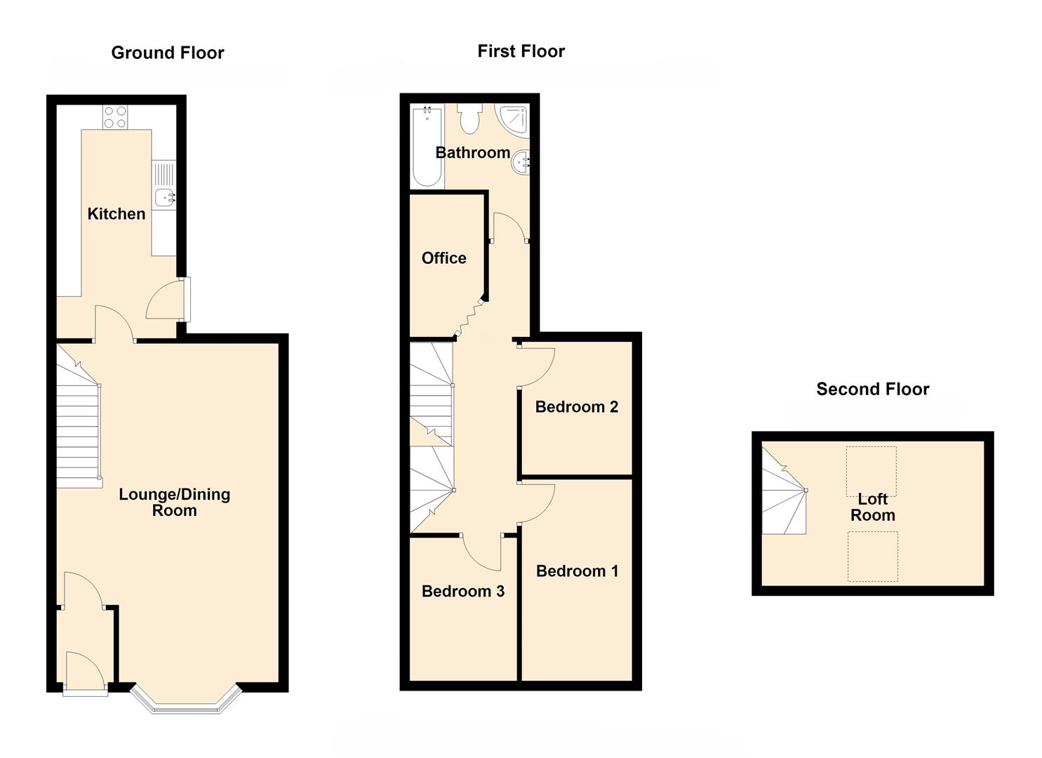 Upper North Road, Bargoed floorplan