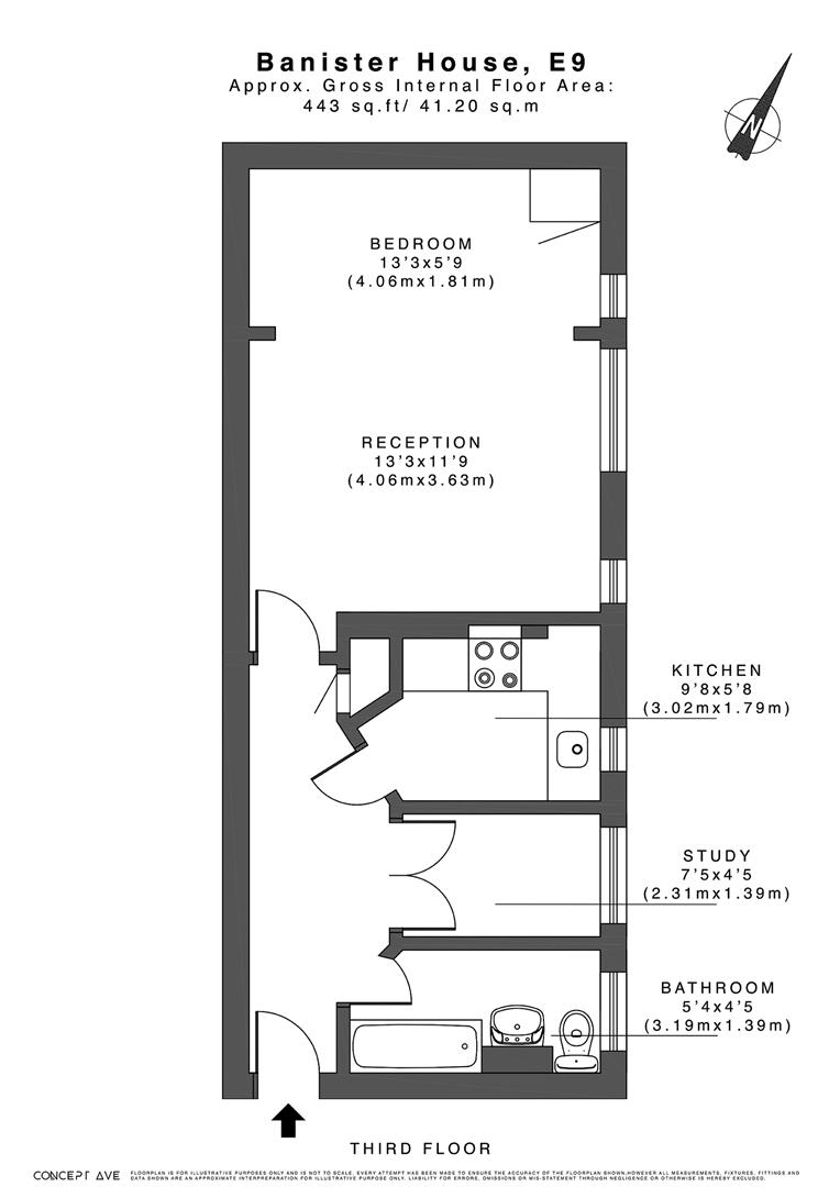 1 Bedrooms Flat to rent in Homerton High Street, London E9