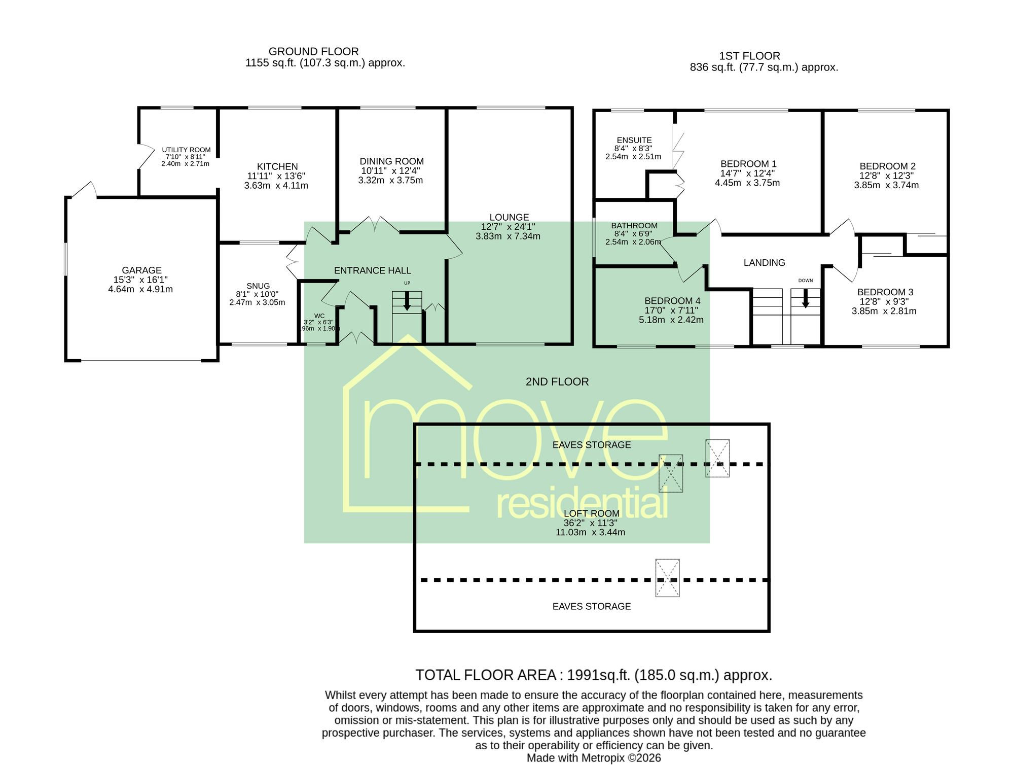 1 Whinmoor Close, Prenton floorplan