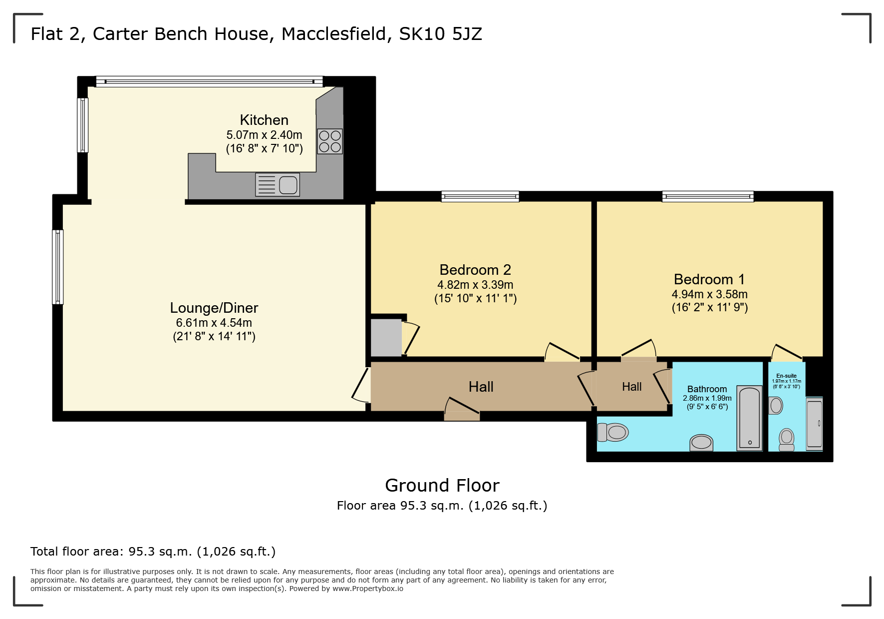 Flat 2, Carter Bench House,, Clarence Road, Macclesfield floorplan