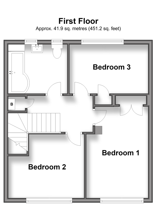 St. George's Crescent Aycliffe, Dover floorplan