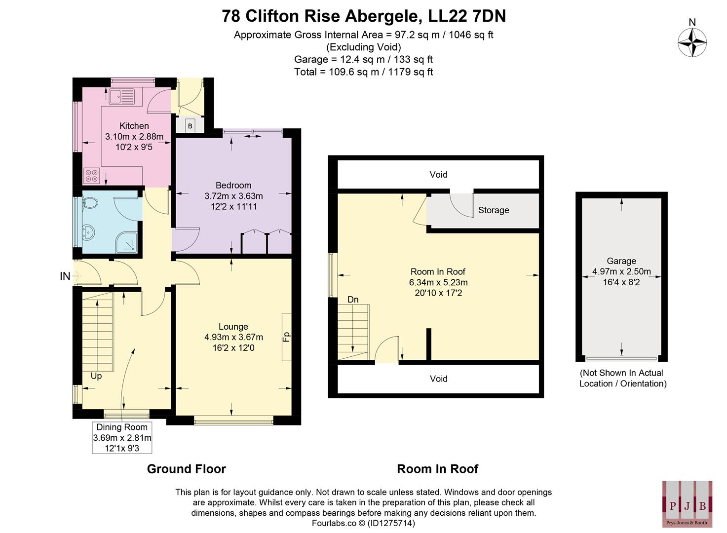 78, Clifton Rise, Abergele floorplan