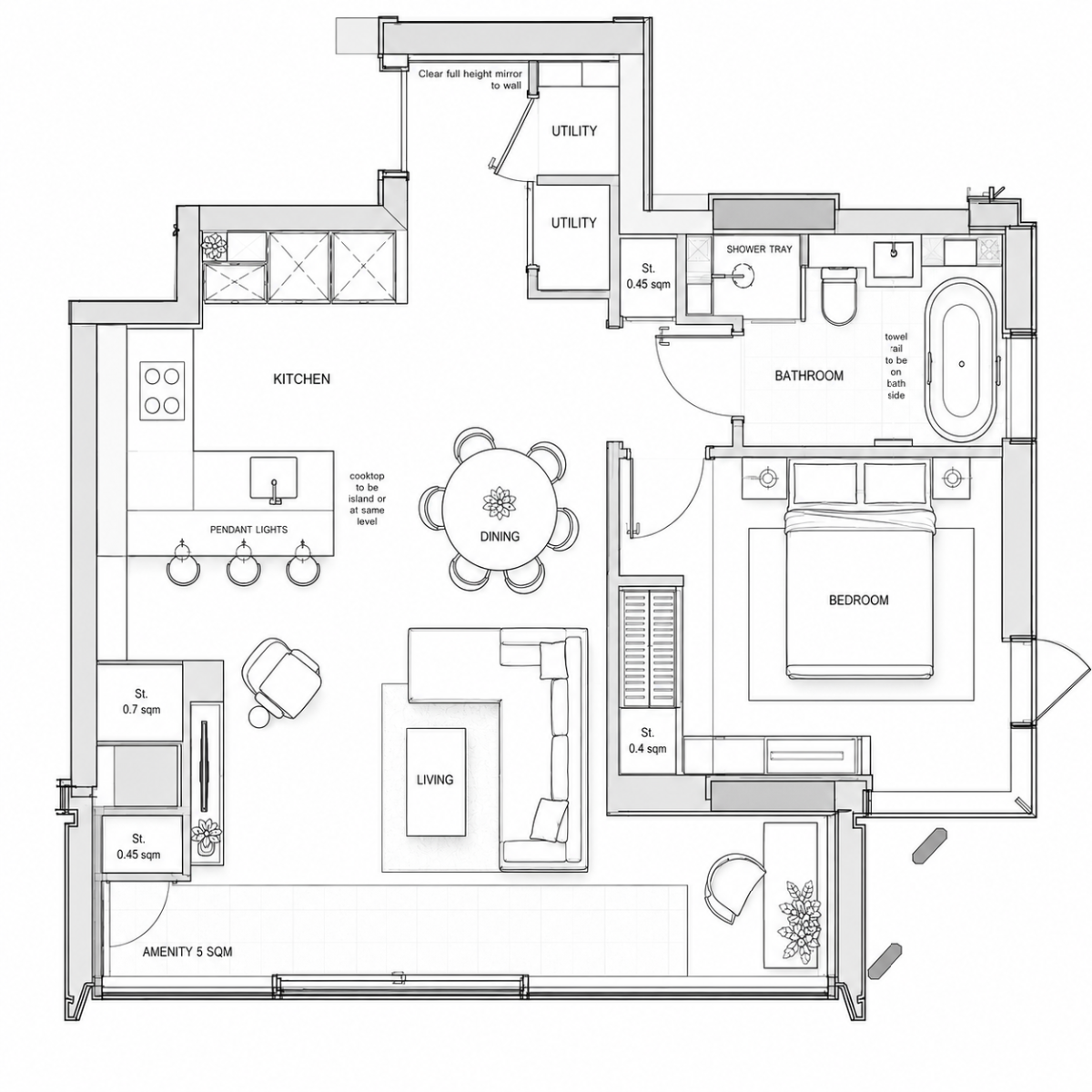 184 Carrara Tower, London floorplan