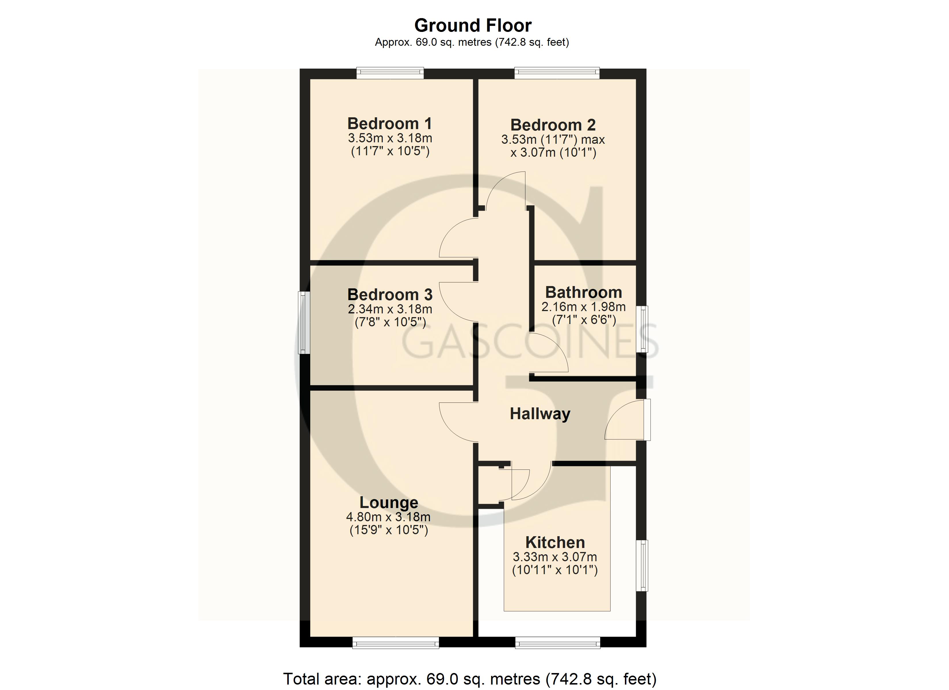 6, Highfields Drive, Newark floorplan