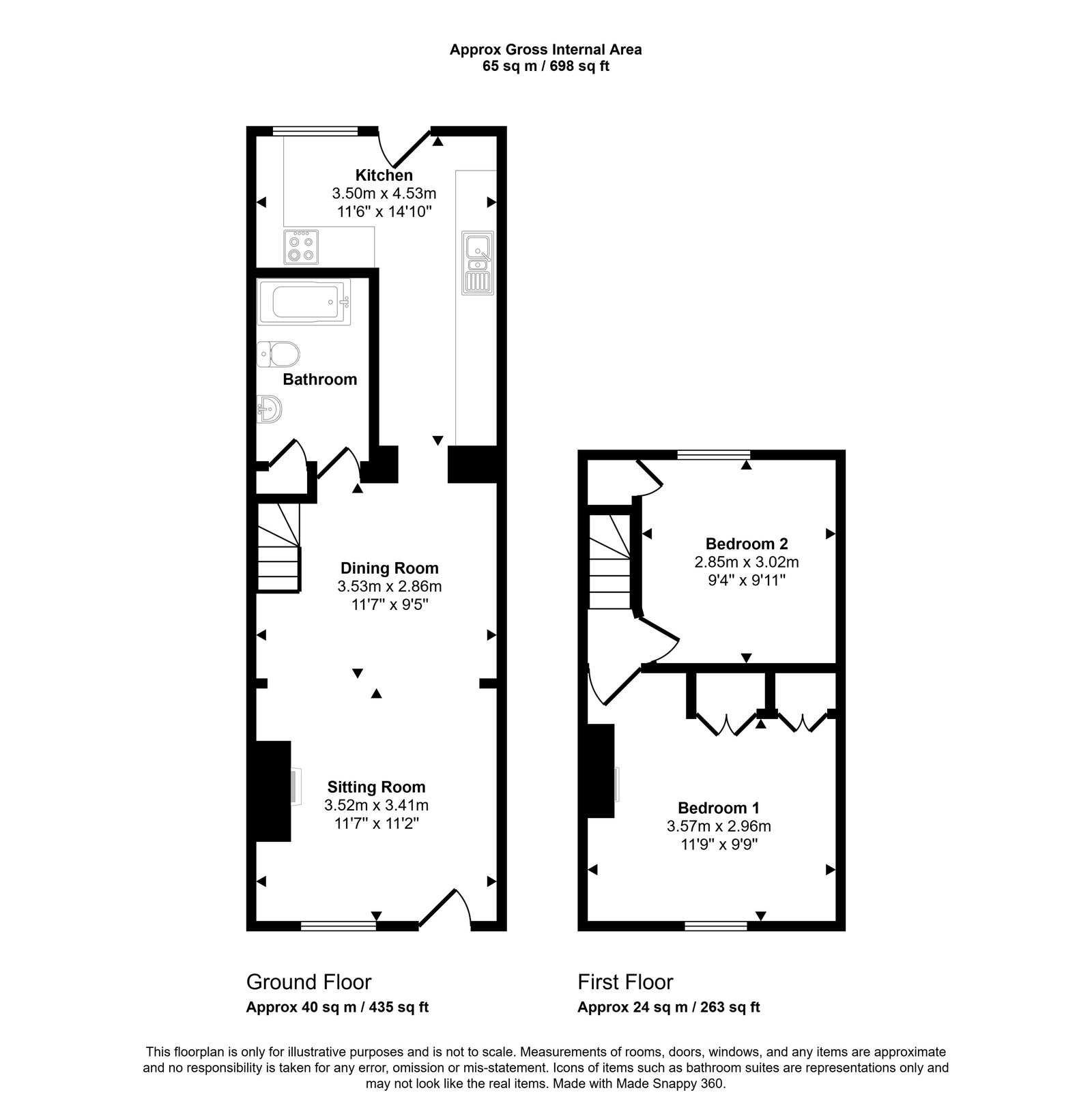5, Links Cottages, Alresford floorplan