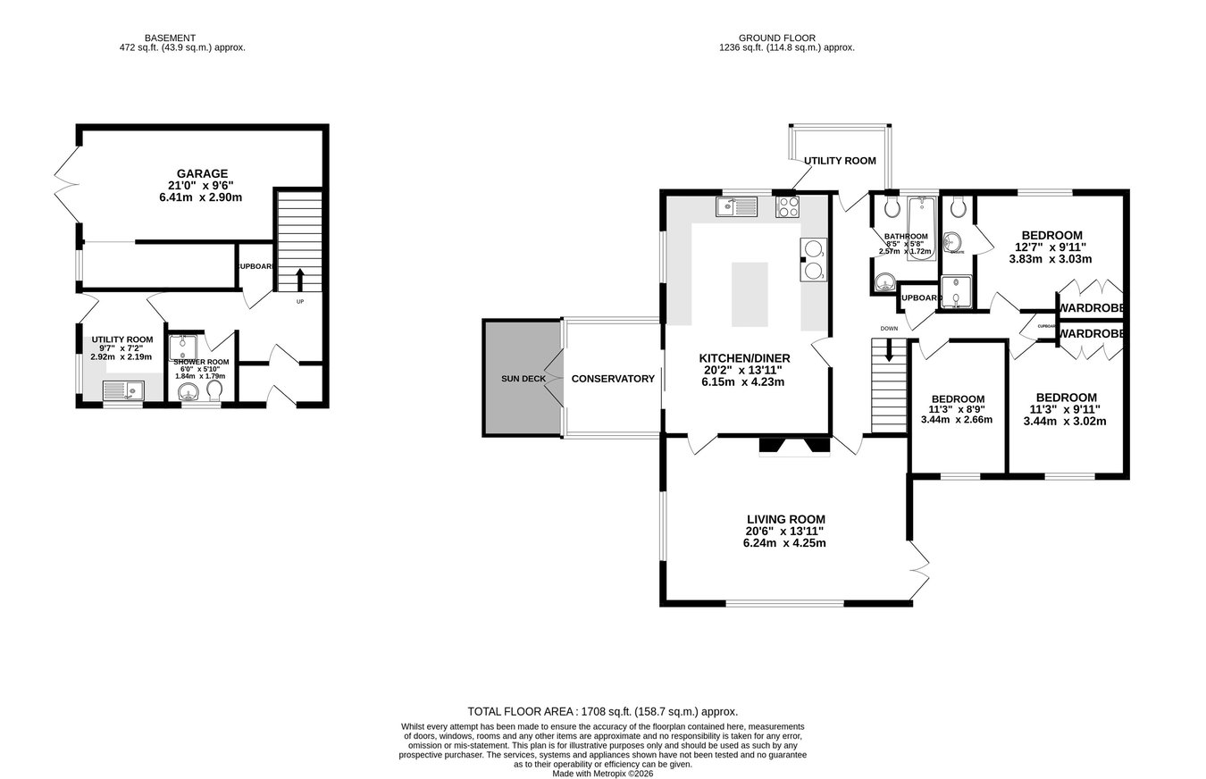 Talcen Wen, Old Road, Brecon floorplan