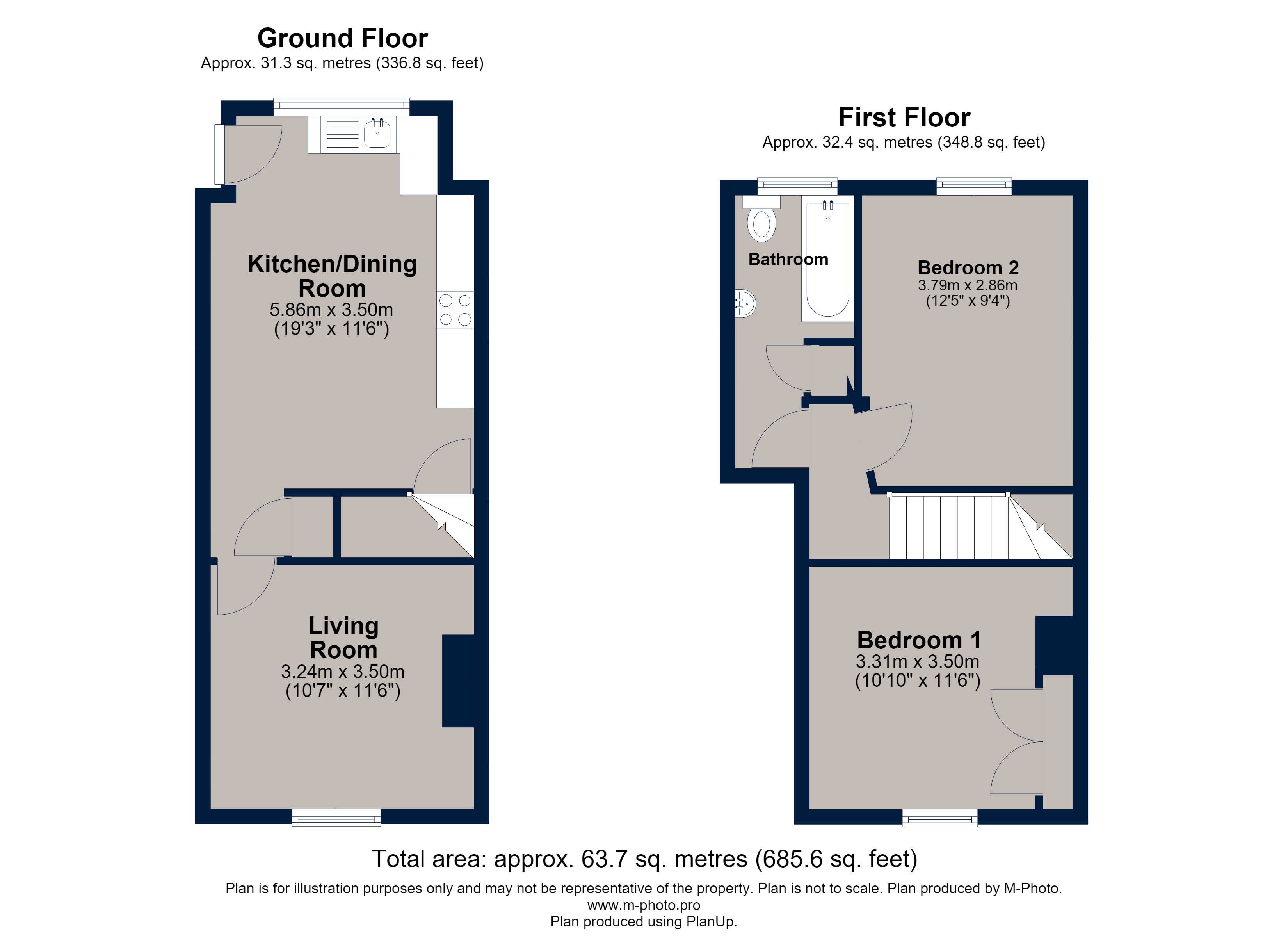 44, Braunston Road, Oakham floorplan