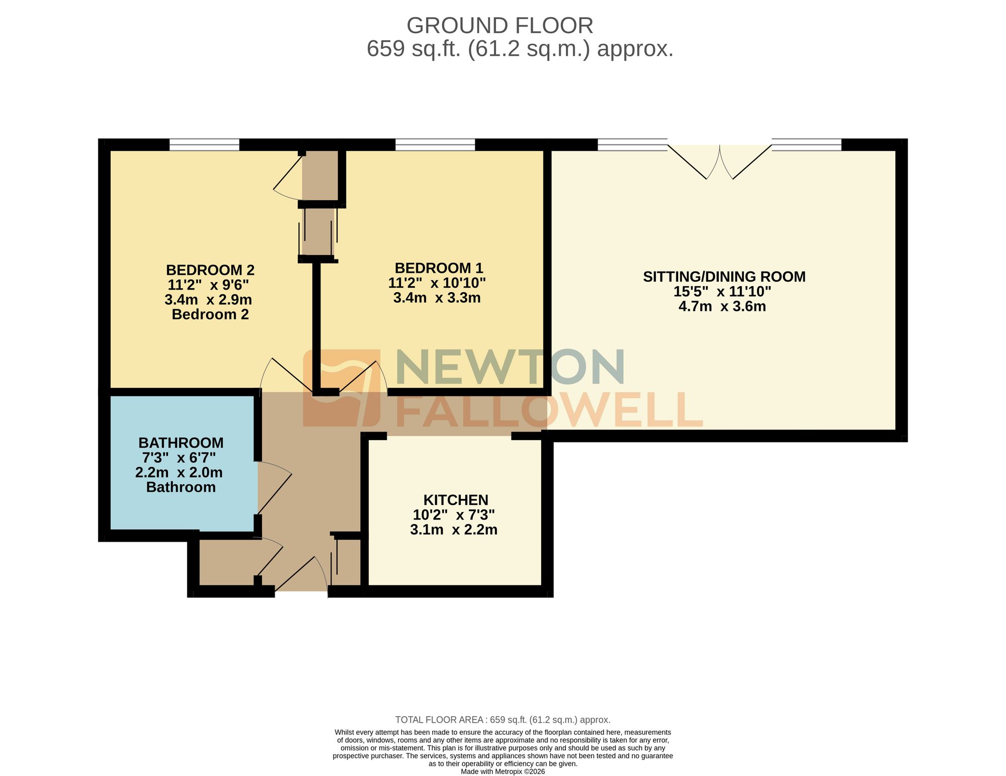 Flat 34, 6 Birkby Close, Leicester floorplan