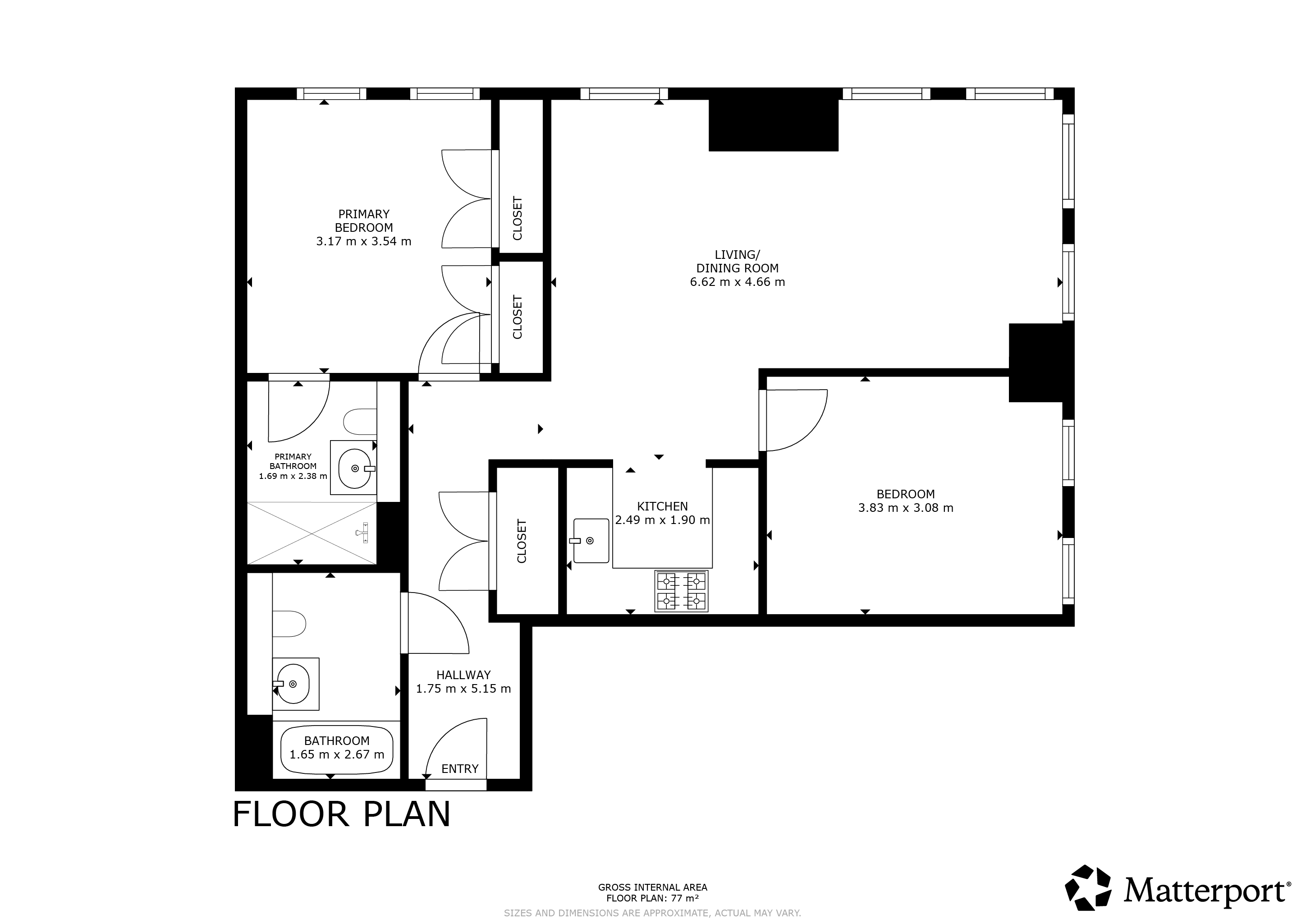 Flat 1607,, 250 Great Ancoats Stre floorplan
