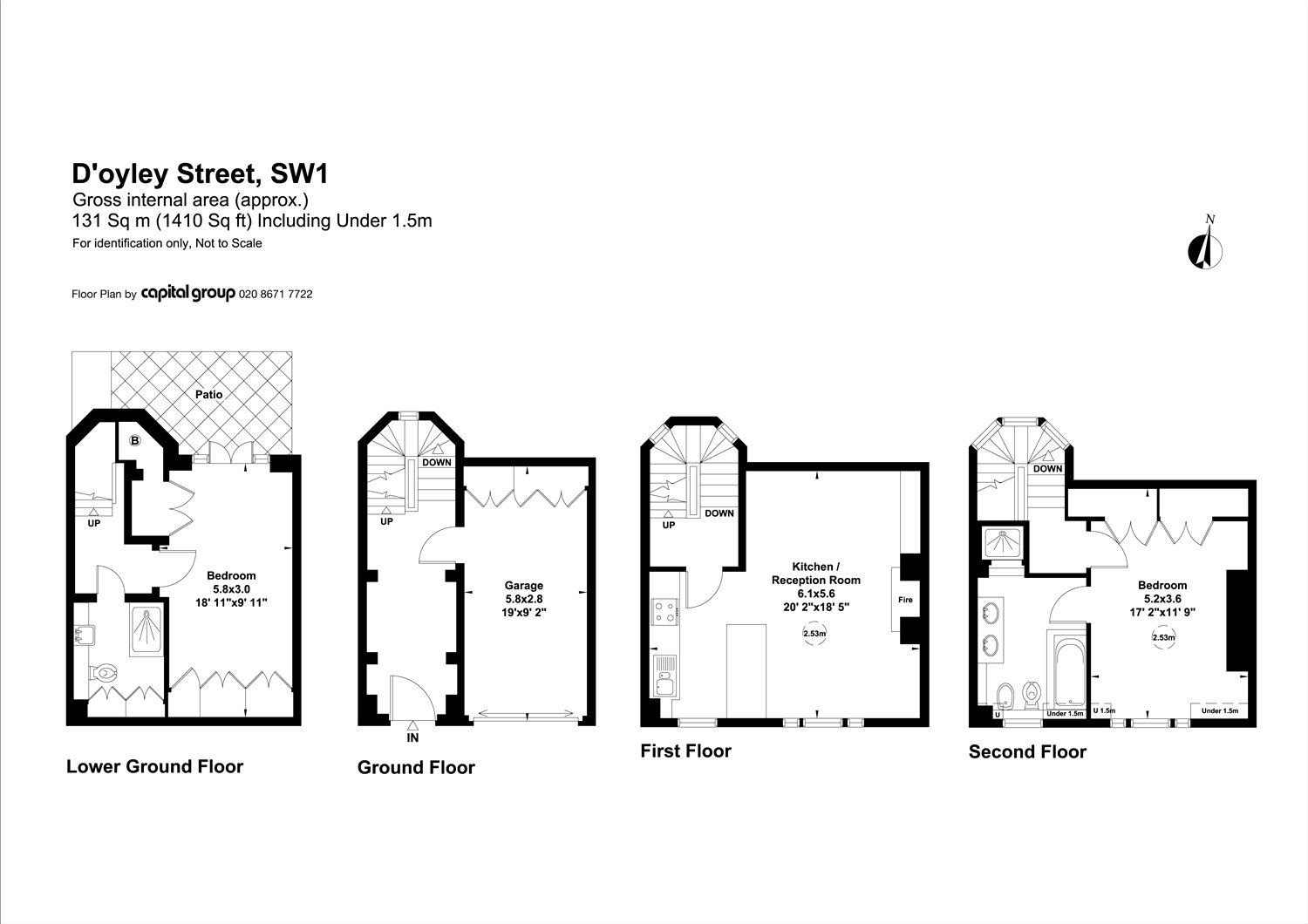 2 Bedrooms Terraced house to rent in D'oyley Street, Belgravia, London SW1X