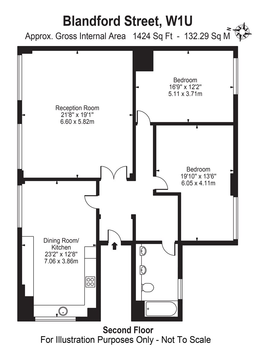 2 Bedrooms Flat to rent in Blandford Street, Marylebone, London W1U