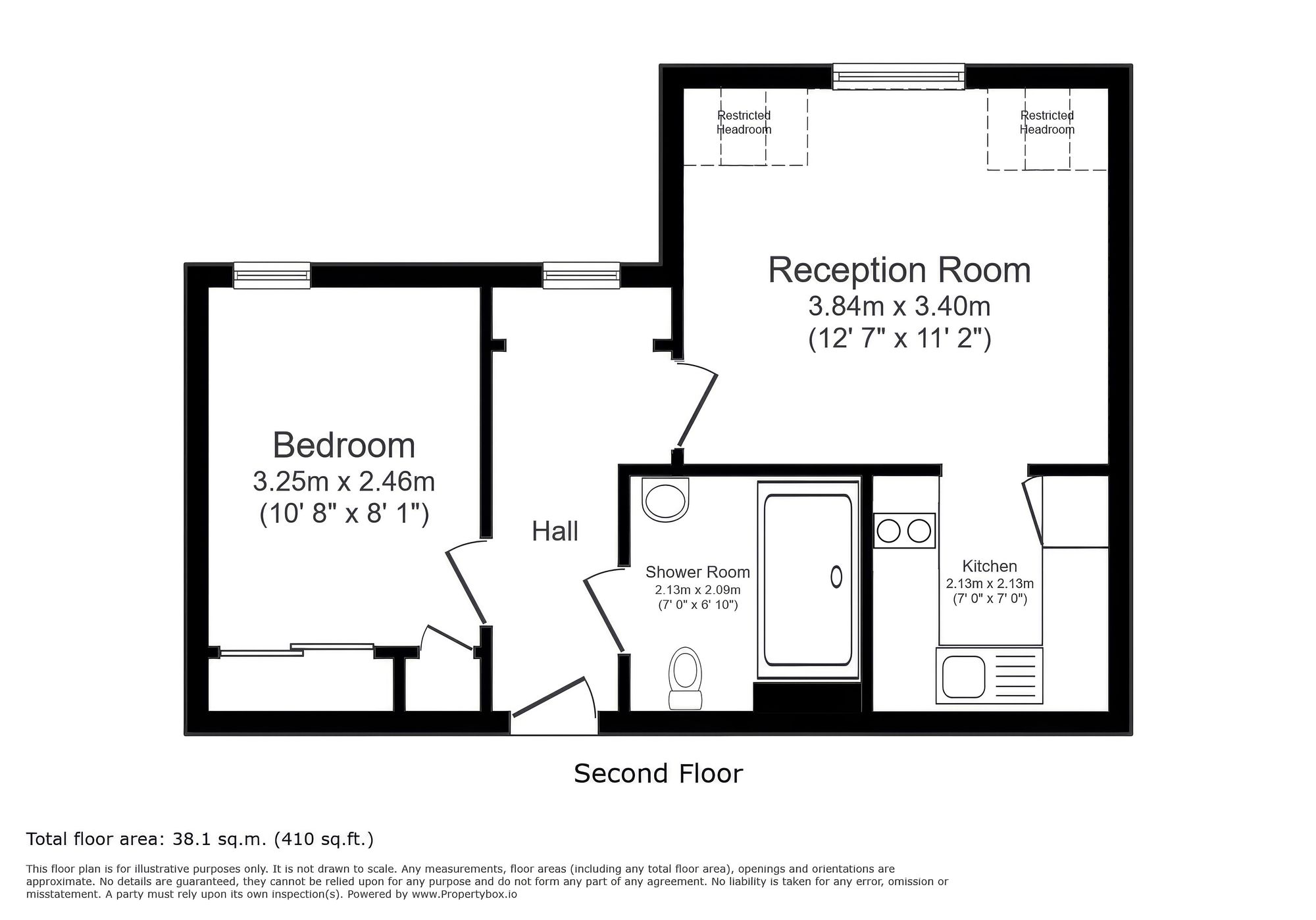 Flat 218, Kings Hall Park Road, Worthing floorplan
