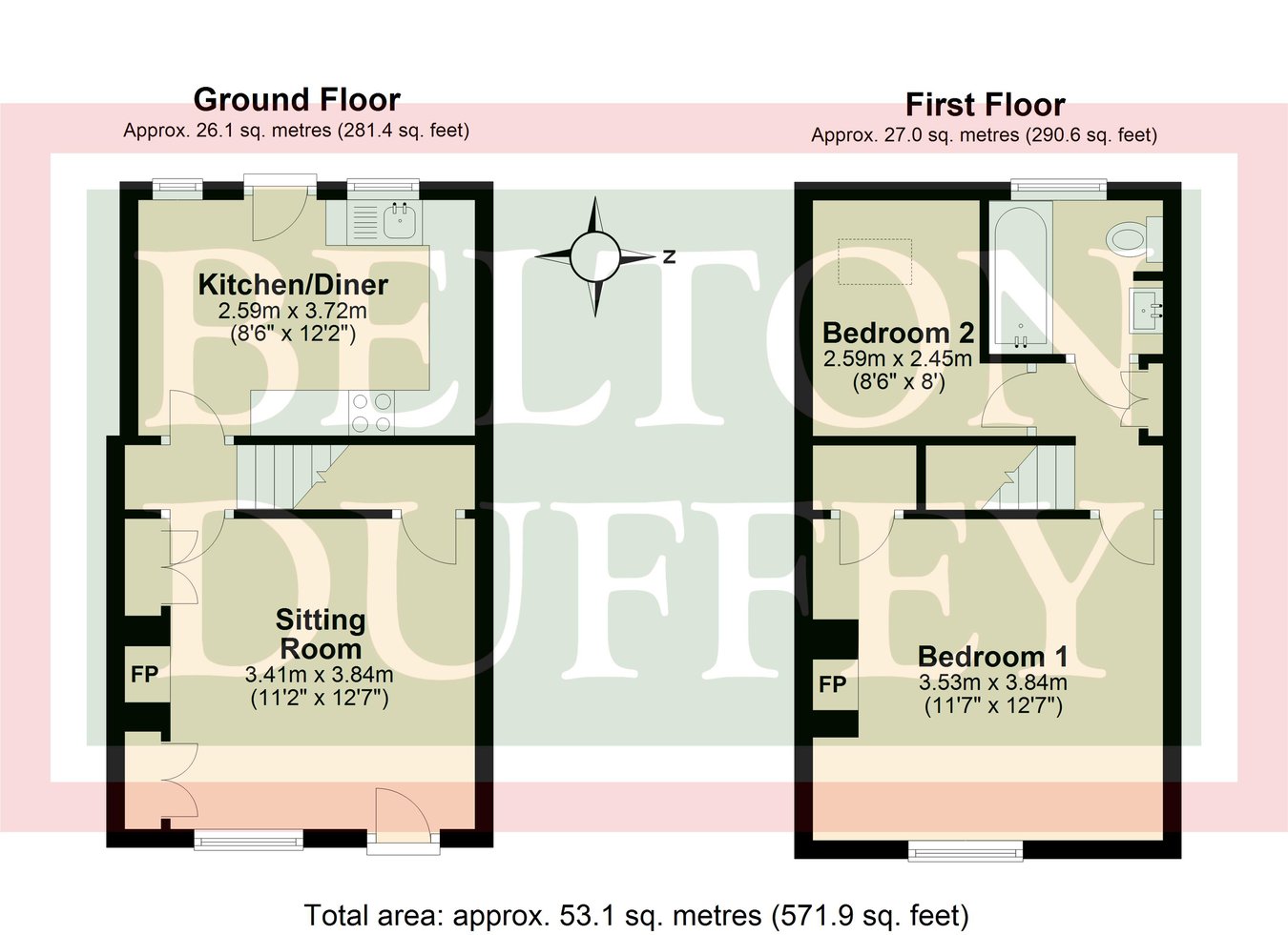 Grey Goose Cottage, The Glebe, Wells-next-the-Sea floorplan