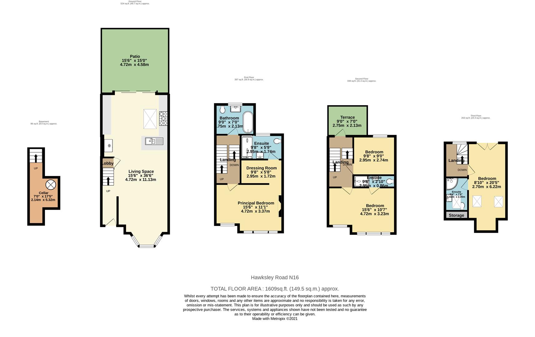 Hawksley Road, Stoke Newington, London N16, 4 bedroom semidetached house for sale 61093308